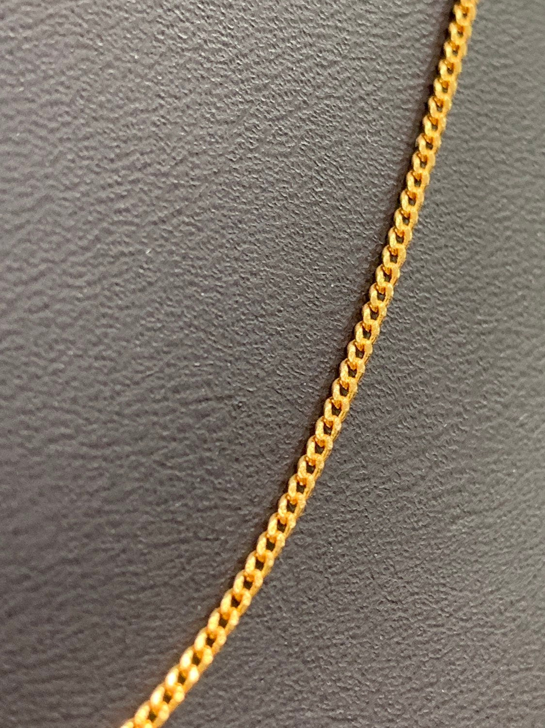 1pc Dainty 17.5''x 0.5mm thick x 1.3mm (w) ready to wear Gold Cuban curb Necklace, Layering Miami Link Chain For Jewelry Making Charm, 196