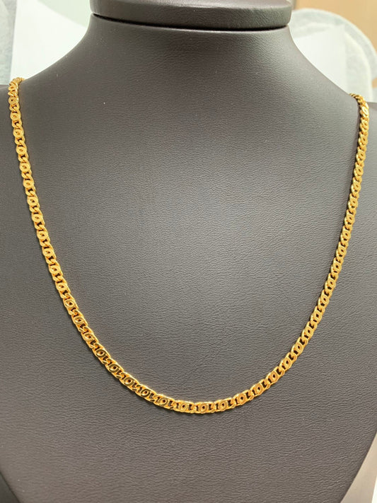 1pc 21.5'' Ready to Use Gold Spinga Necklace Chain, Layering Unique Chain Bold Necklace, Perfect for Pendant Charm Necklace, 201