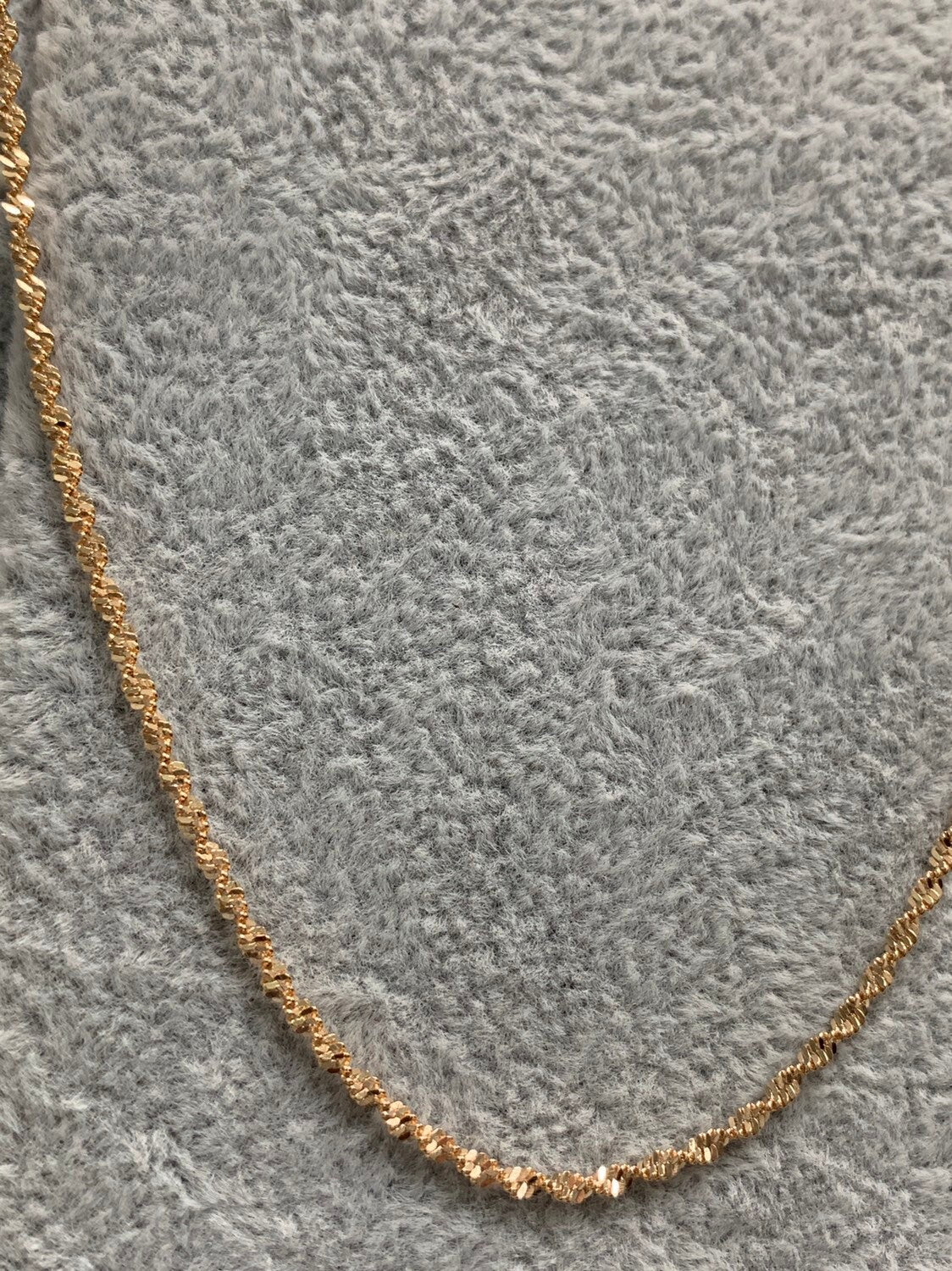 1pc 21'' Ready to Use Gold Singapore Necklace Chain, Layer Singapore Chain Dainty Necklace, For Pendant Charm Necklace Making,40