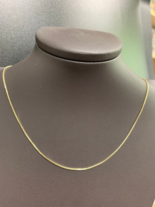1pc 16'' 0.6mm sleek ready to wear Gold Square Box Chain Necklace, Layering Dainty Box Chain For Jewelry with Pendant Charm Supplies,318