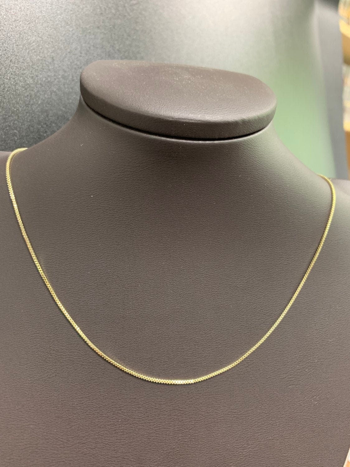 1pc 17.5'' ready to wear Gold Delicate Square Box Chain Necklace, Layering Dainty Box Chain For Jewelry with Pendant Charm Supplies,241