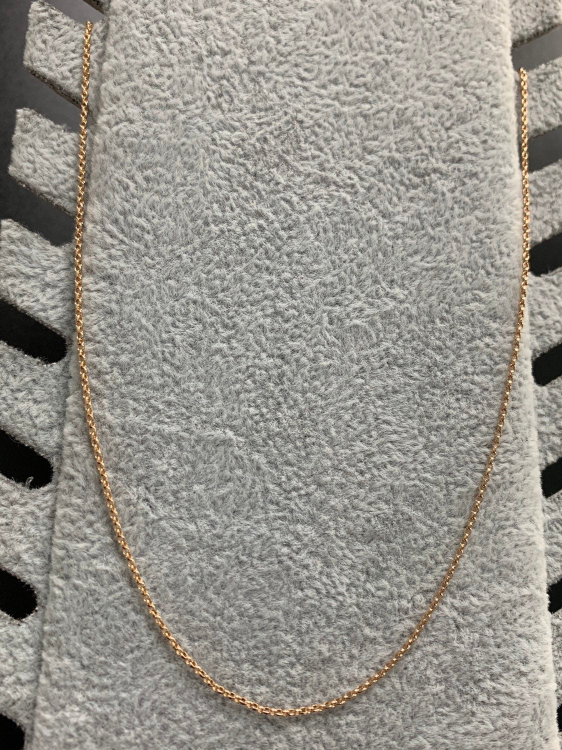 1pc 17.5' Ready to Use Gold Rolo Necklace Chain, Layering Box Rolo Chain Dainty Necklace, For Pendant Charm Necklace Making, 259