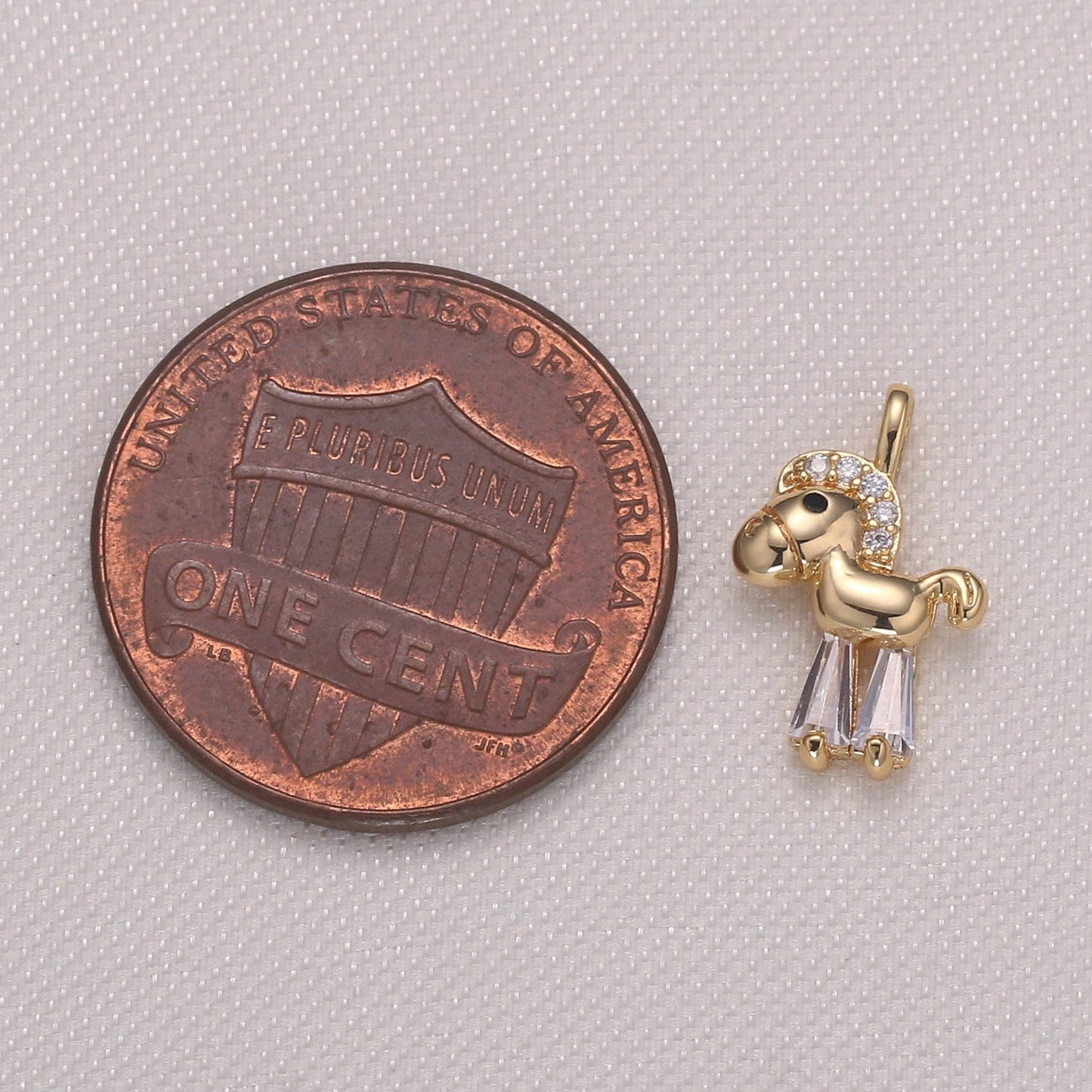 9X8mm Tiny Horse Charm Pendant, Pony Charm Necklace Bracelet Earring Charms, Animal Lover Kids Jewelry Gold Plated Pendant -933