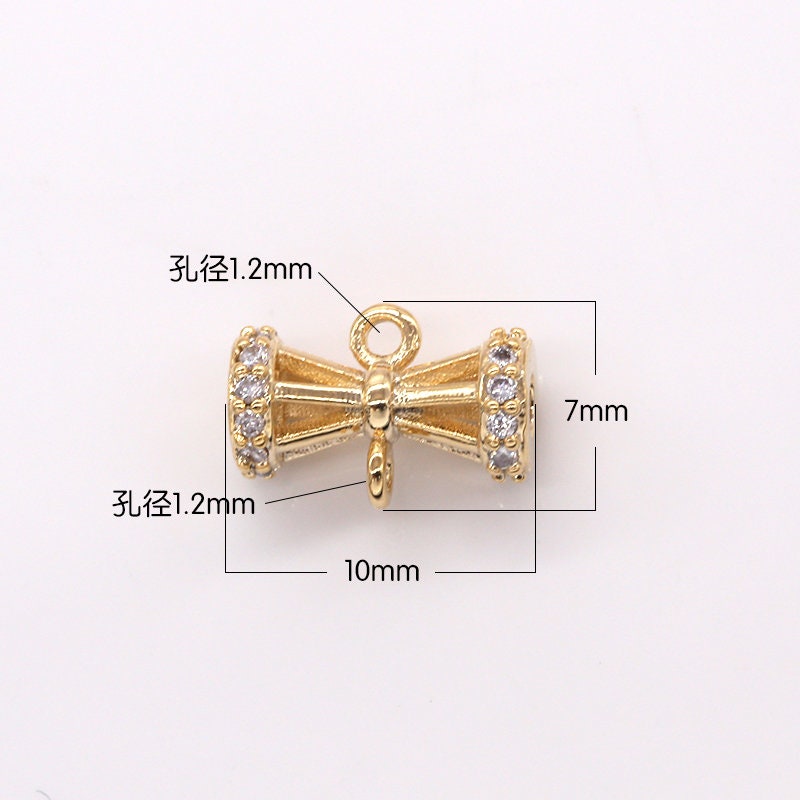 Dainty Beads Charm Connector for Beaded Bracelet Earring Pendant Tube Charms for Bracelet Necklace Earring Supply -160