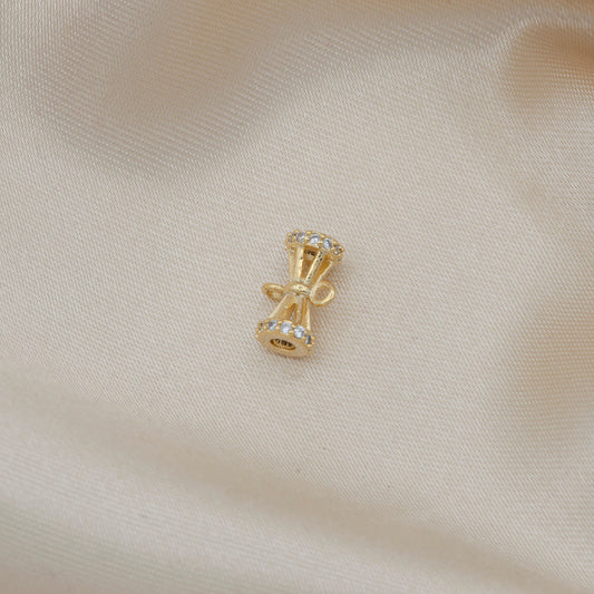 Dainty Beads Charm Connector for Beaded Bracelet Earring Pendant Tube Charms for Bracelet Necklace Earring Supply -160