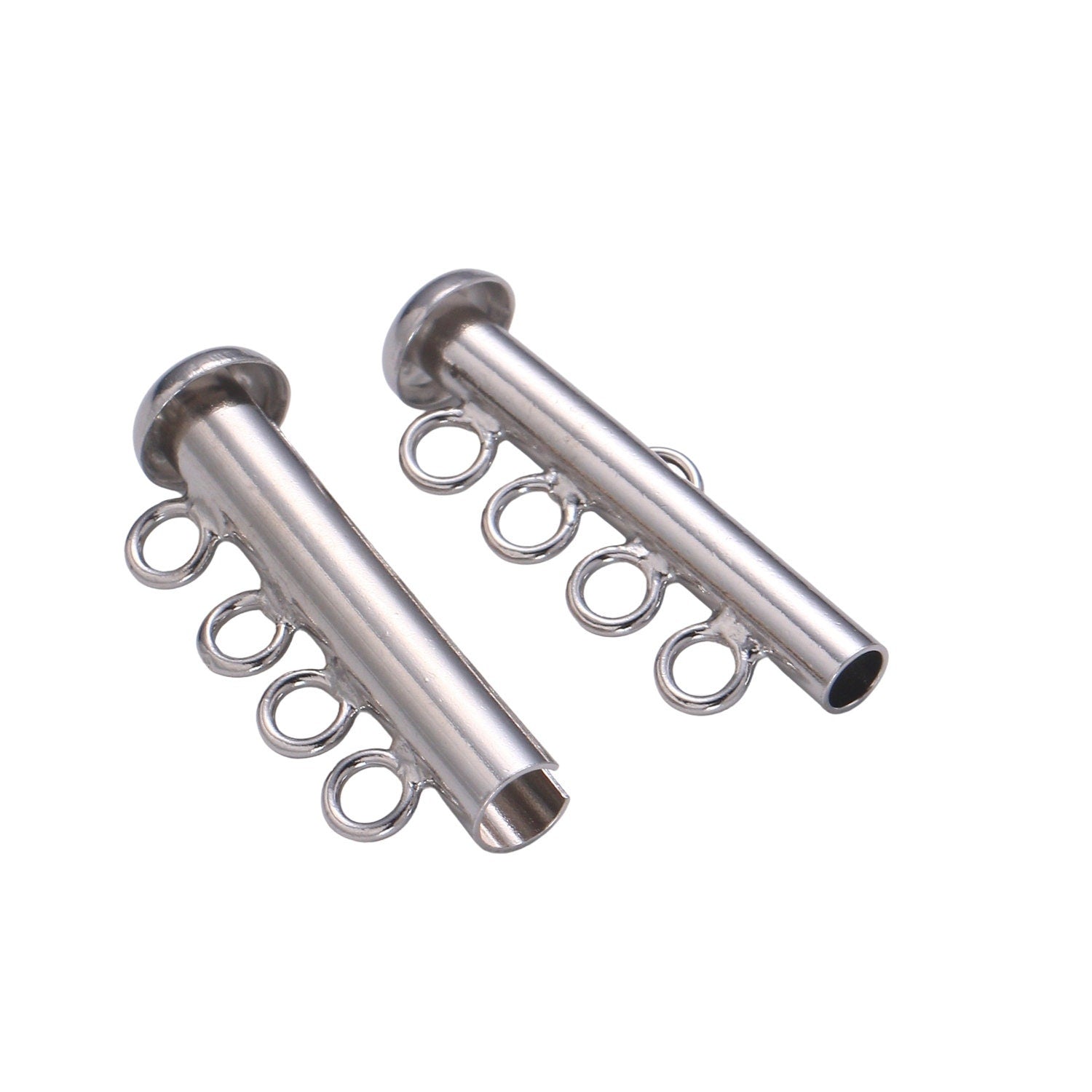 1 Pc 925 Sterling Silver Layered Necklace Spacer Multi strand Detangler Clasp for Layered Bracelet Necklace Jewelry Craft multi strand,230