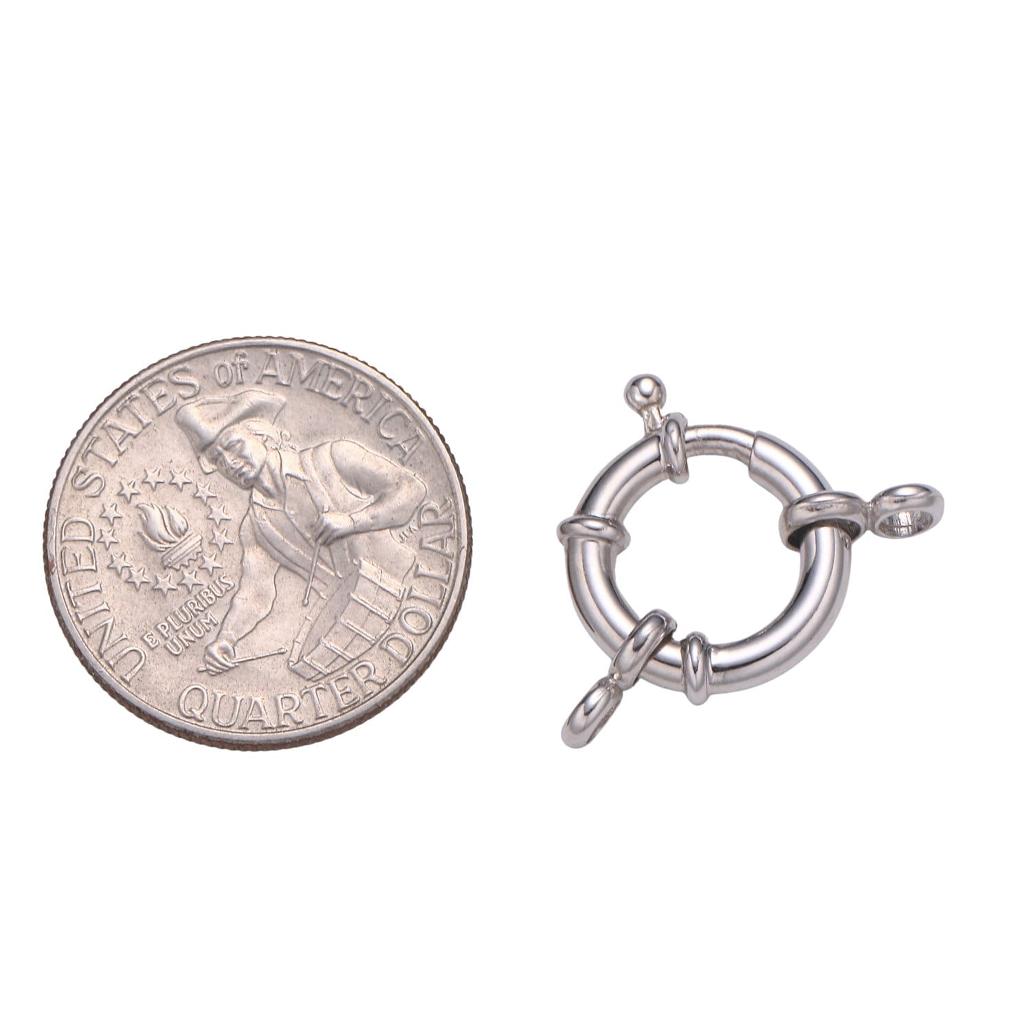 s925 Sterling Silver Sailor Clasp, Large Spring Ring Include Loops Necklace Bracelet Component supply for jewelry making SL-232