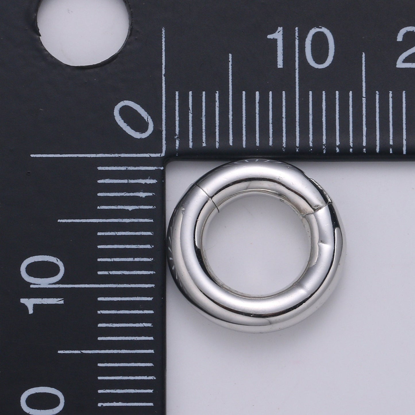 1 Pc 925 Sterling Silver Hollow Spring Gate Ring, 16.3mm Push Gate ring, Charm Holder Clasp for Connector, Wristlet Holder SL-227