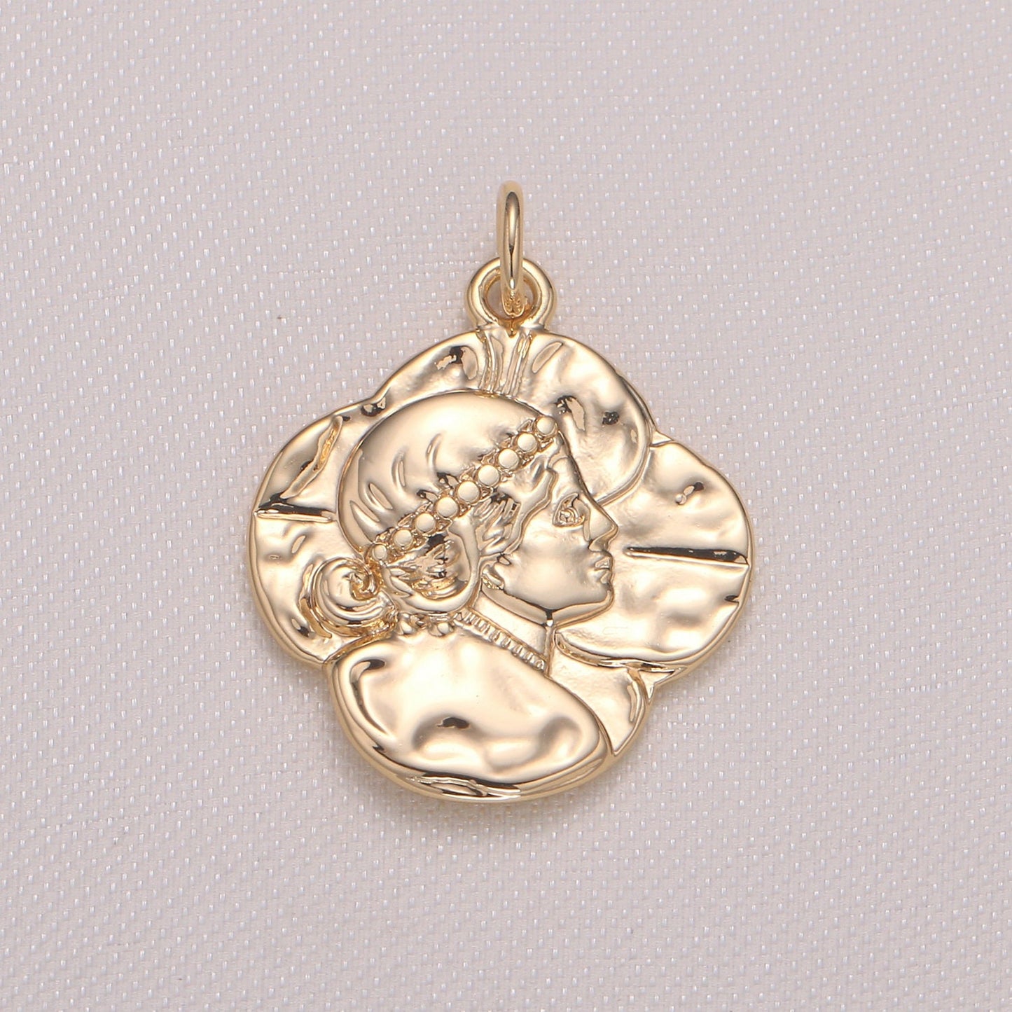 Dainty Cameo Charm Gold Charm,Famous Person Pendants Charm for Necklace Bracelet Component -946
