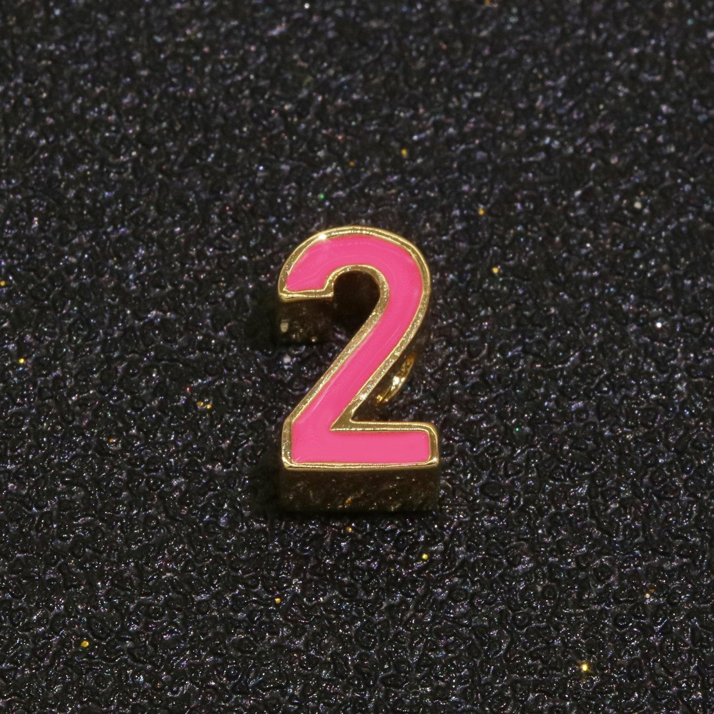Gold Enamel Number Bead charm Personalized Beaded Colorful Bracelet Custom Year Age Beaded Bracelet for Jewelry Making Supply 8mm,10mm