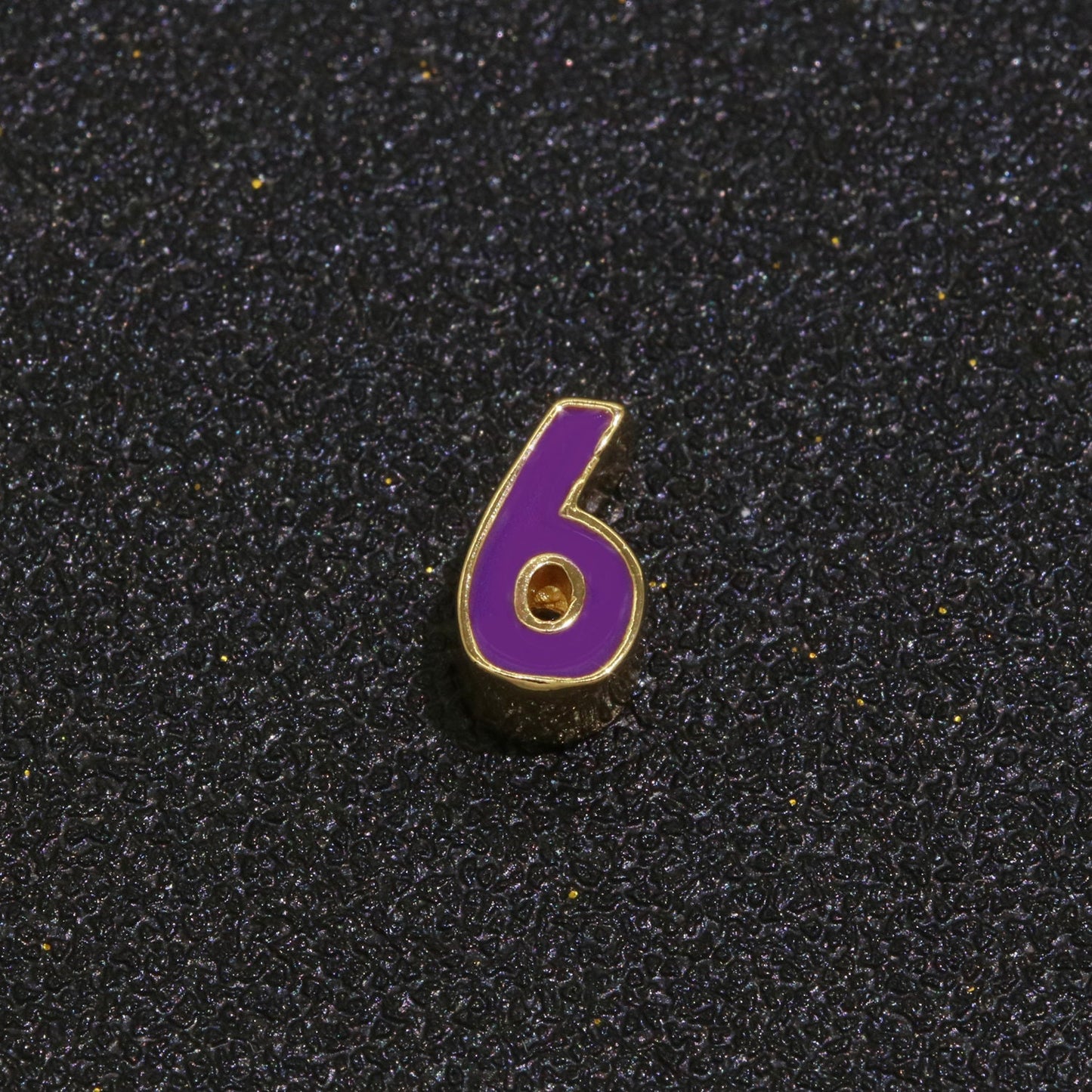 Gold Enamel Number Bead charm Personalized Beaded Colorful Bracelet Custom Year Age Beaded Bracelet for Jewelry Making Supply 8mm,10mm