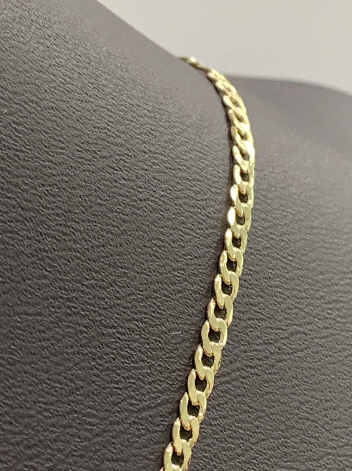 1pc17.7'' Ready to Use Gold Cuban Curb Necklace Chain, Layering Curb Chain Dainty Necklace, For Necklace Making, WA216