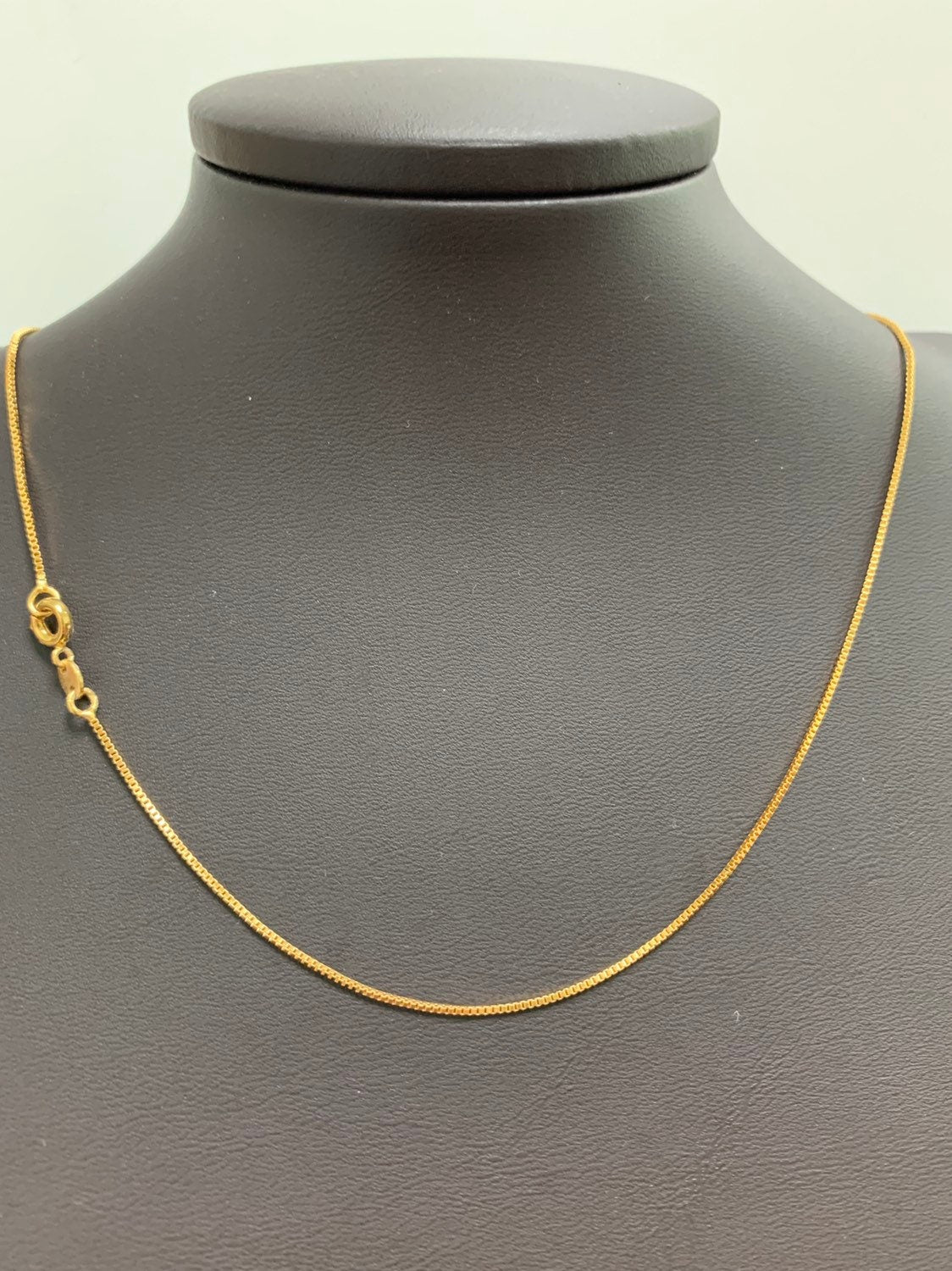 1pc 17.7'' ready to wear Gold Square Box Chain Necklace, Layering Dainty Box Chain For Jewelry Making with Pendant Charm ,272