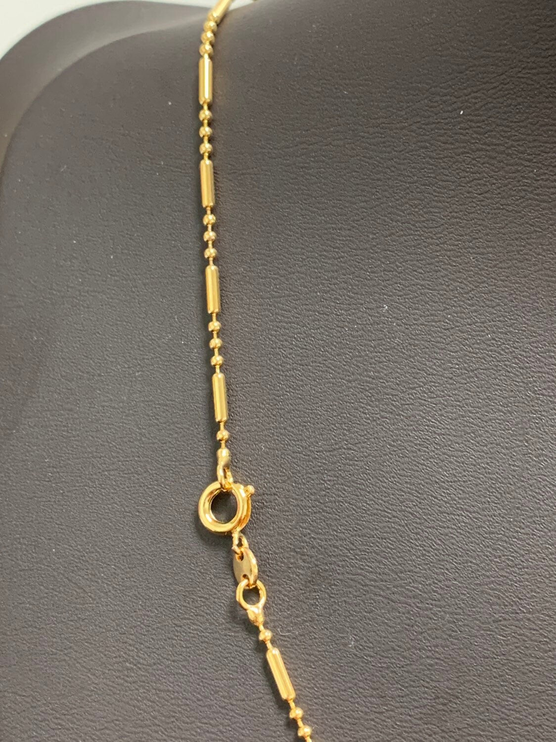 1pc 17.5'' Ready to Use Gold Bar & Bead Necklace Chain, Layering Beaded Chain, Bold Beaded Necklace, For Chain Necklace, 273