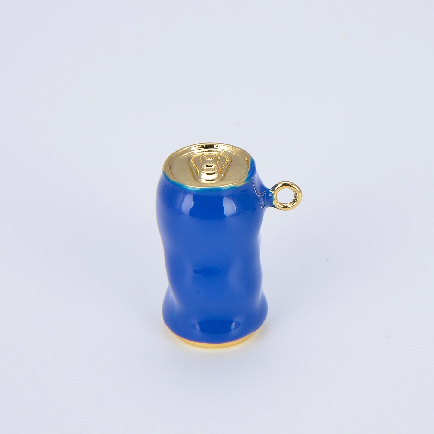 Dainty Enamel Soda Can Bead Spacer Red Blue Can Barrell Charm Bead for Bracelet Beaded Component
