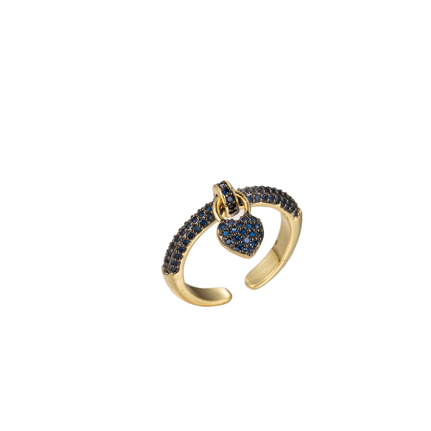 1x Heart dangle ring - tiny heart ring - cz heart - love ring - zircon charm - Anniversary Birthday Wedding Bridal Shower Promise Ring O343