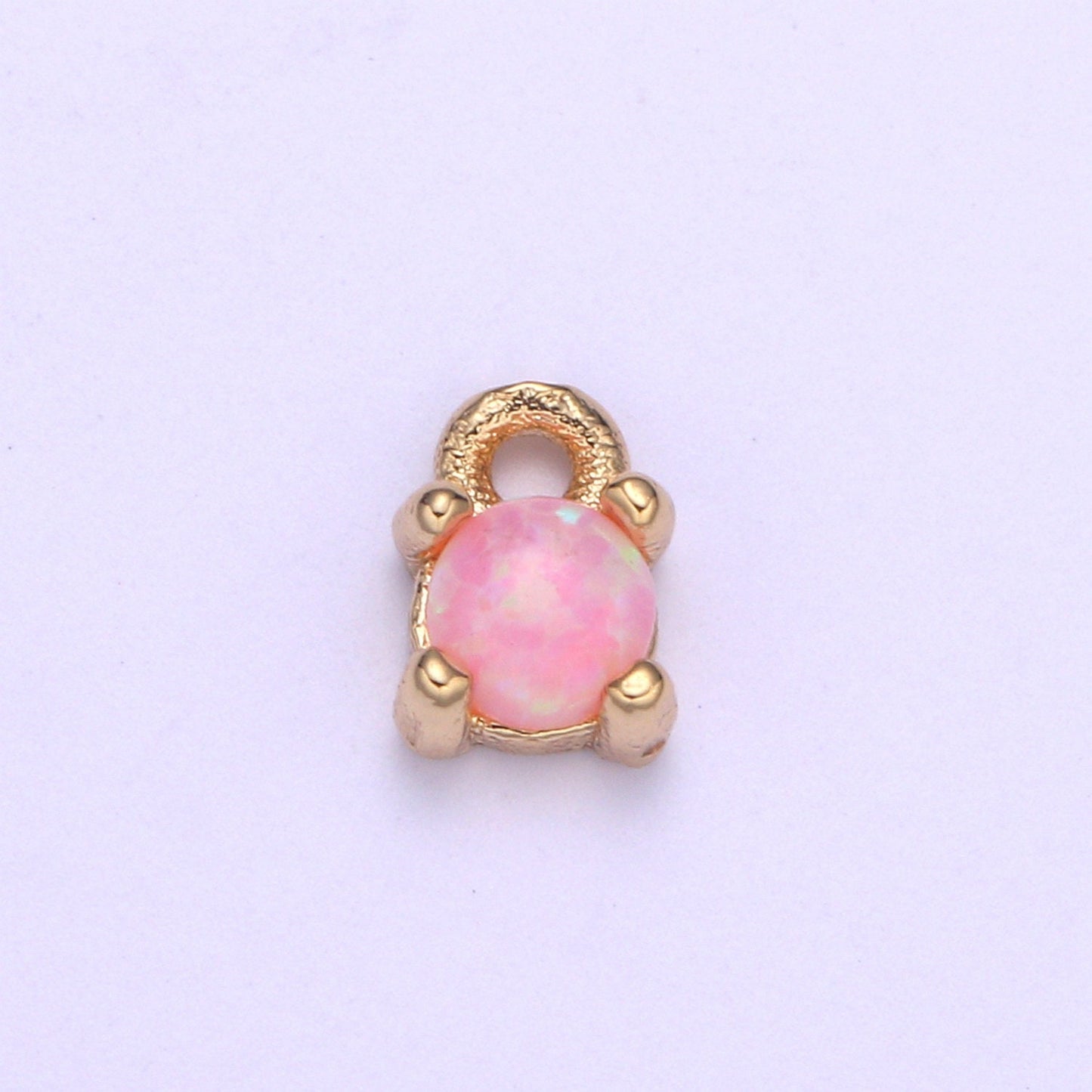 Mini opal oval charm, Dainty Gold Plated Charm Dainty charm Bracelet Earring Necklace supplies, Jewelry making Blue Pink White