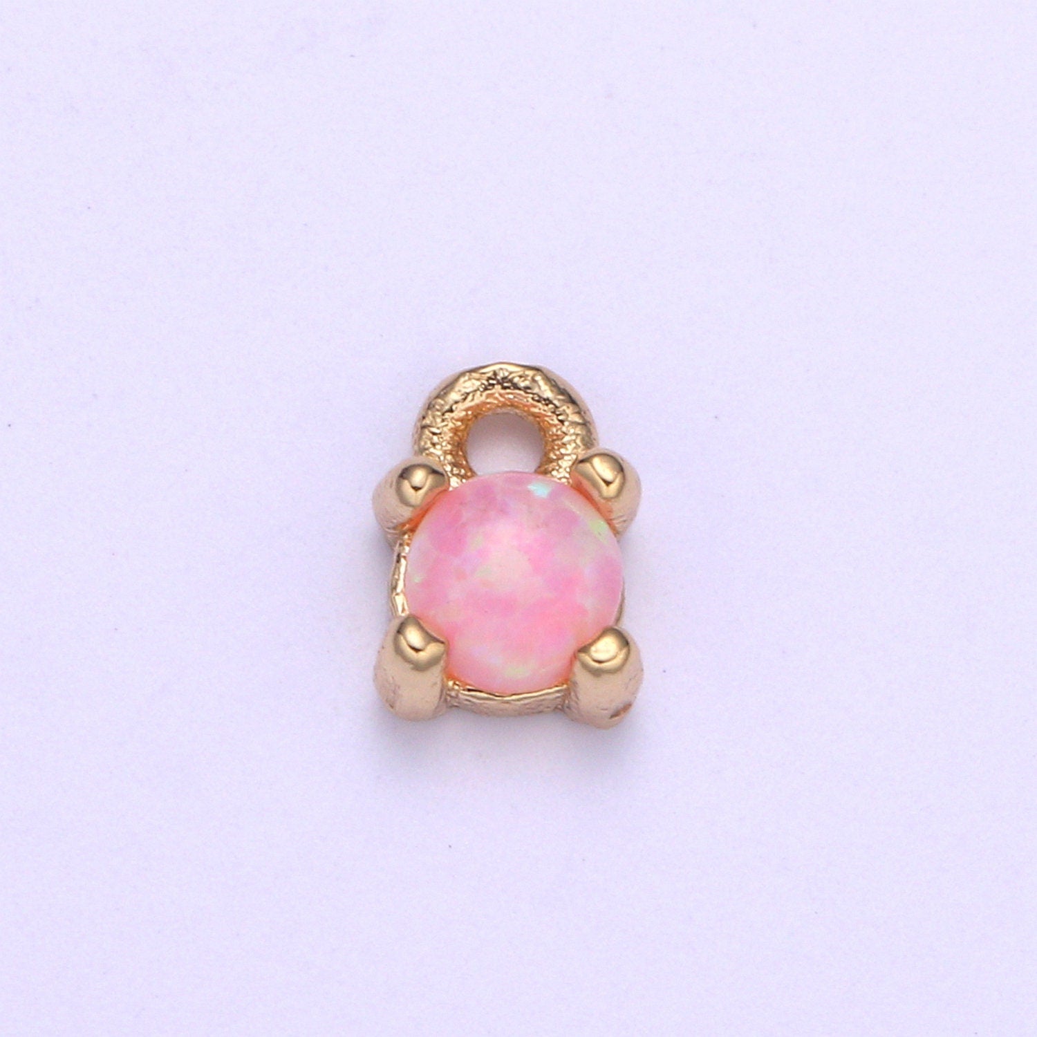 Mini opal oval charm, Dainty Gold Plated Charm Dainty charm Bracelet Earring Necklace supplies, Jewelry making Blue Pink White