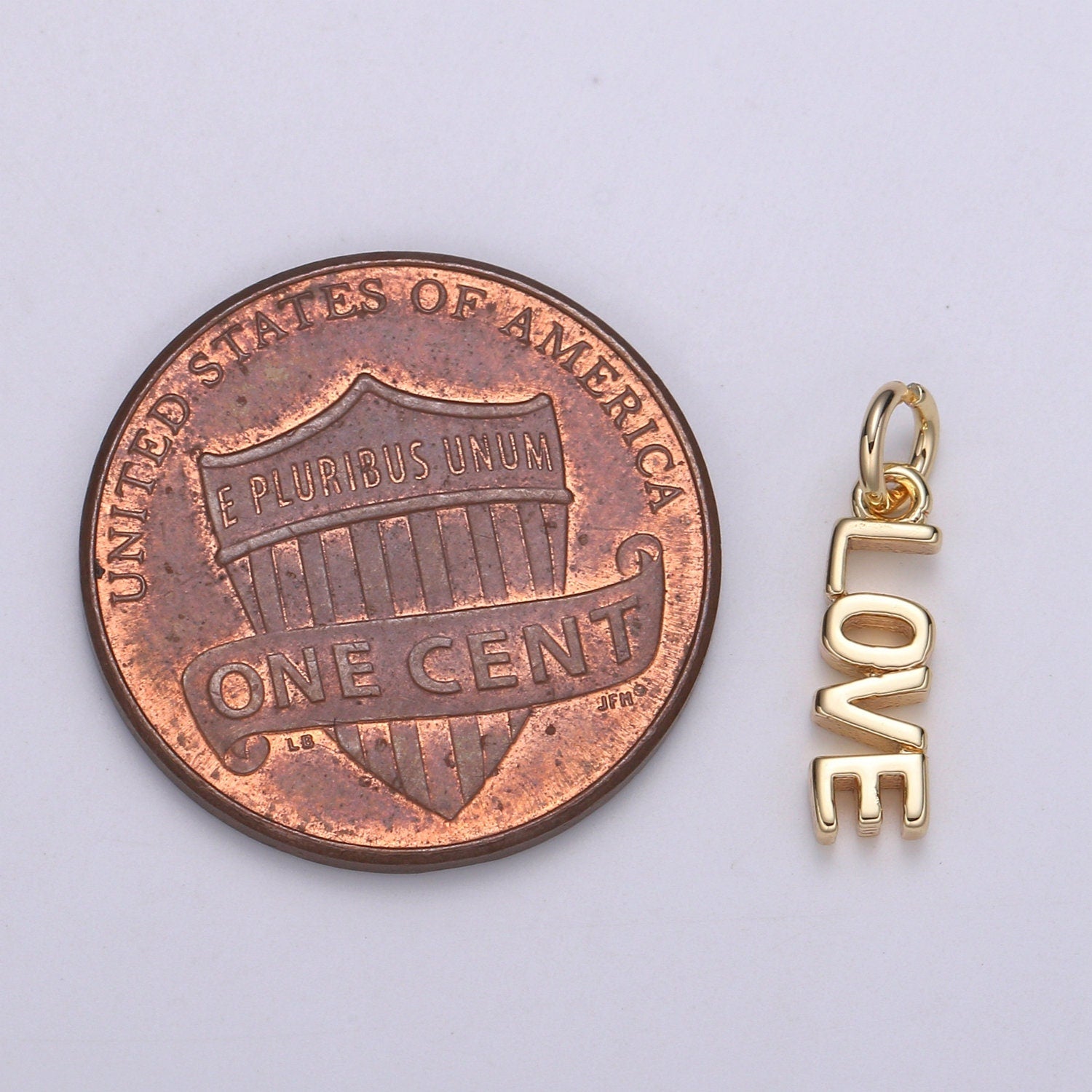 1pc LOVE Capital Letters Gold Charm, Amor Pendant Charm, Dainty Charm, For DIY Jewelry, Gold Color, CHGF-2108