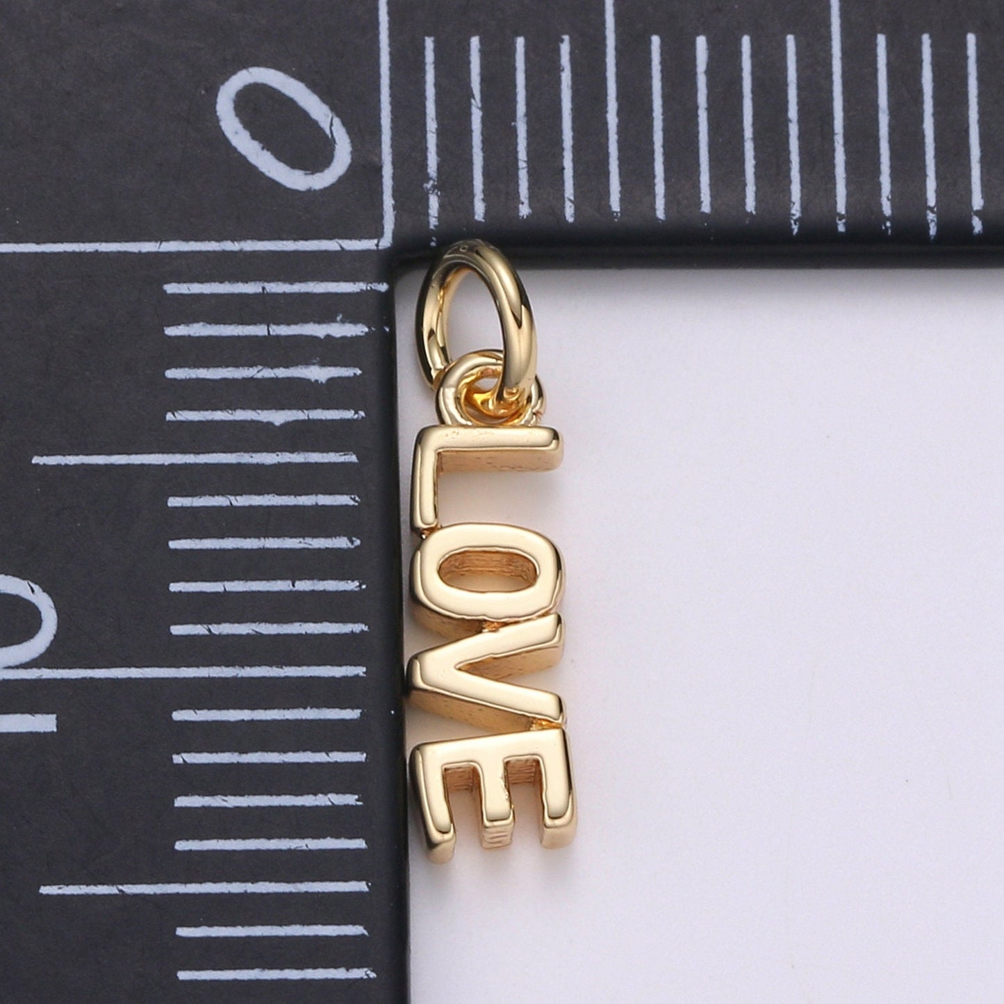 1pc LOVE Capital Letters Gold Charm, Amor Pendant Charm, Dainty Charm, For DIY Jewelry, Gold Color, CHGF-2108