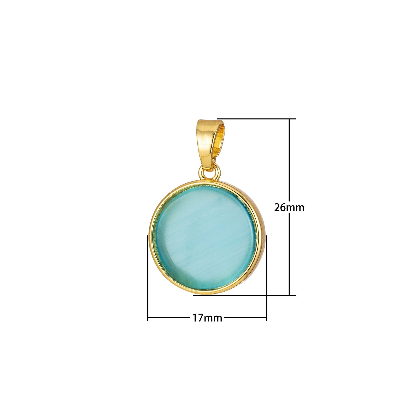 1pc Goemetric Pendant Round Dainty Charm for Necklace Bracelet Findings for Jewelry Making Black Blue Green Pink White Coin