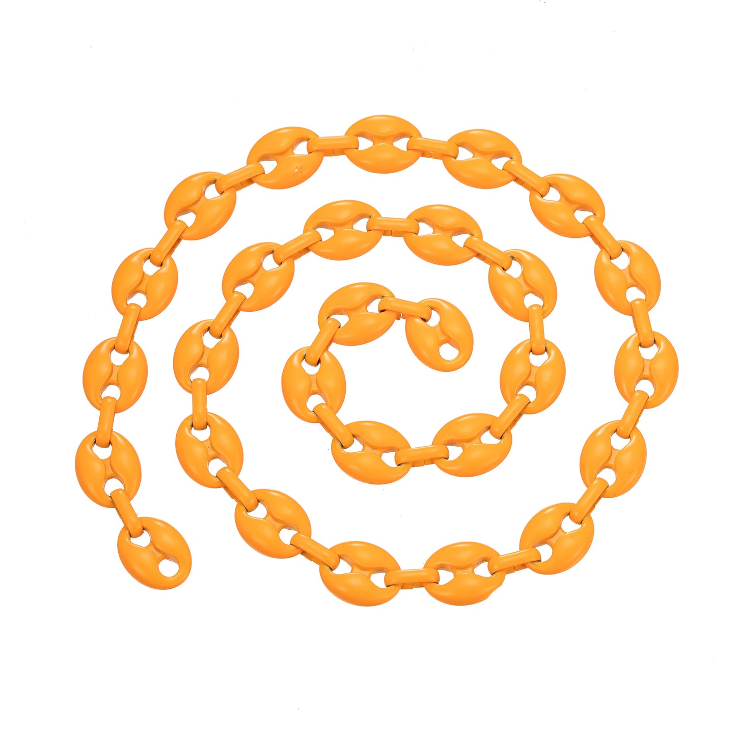 Orange Enamel Oval Anchor / Mariner Chain Colorful Link Enamel Chain per yard for Necklace Bracelet Component Supply Jewelry Making, 511