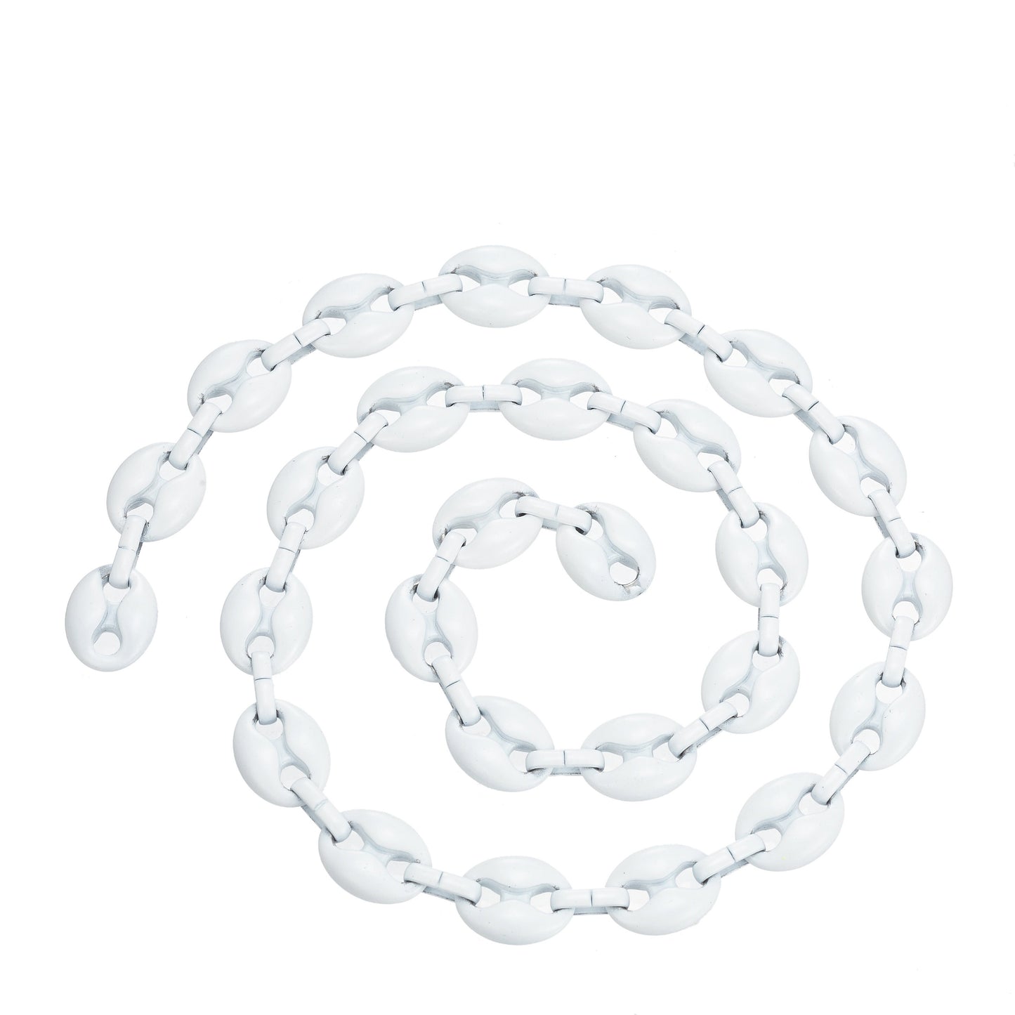 White Enamel Oval Anchor / Mariner Chain Colorful Link Enamel Chain per yard for Necklace Bracelet Component Supply Jewelry Making, 515