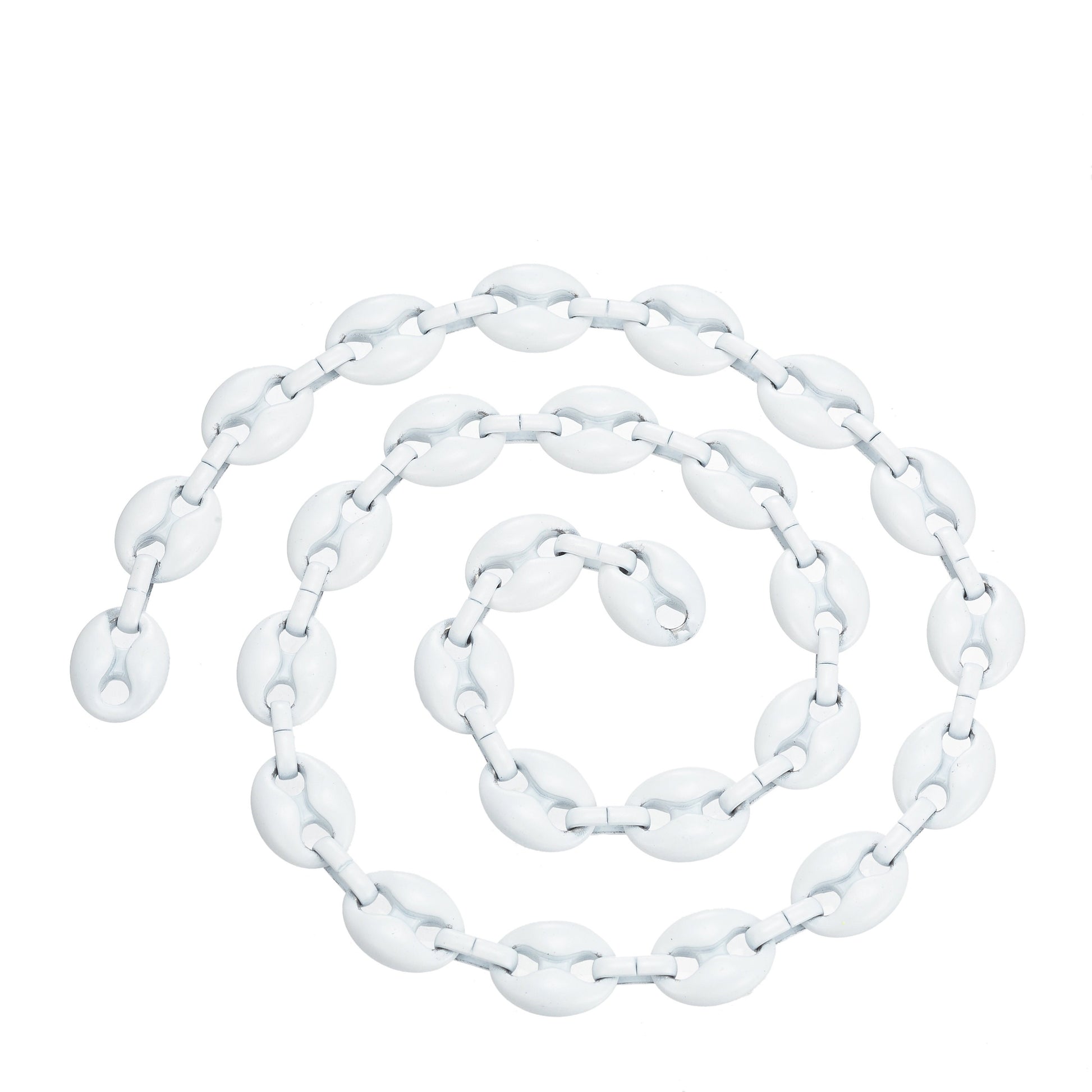 White Enamel Oval Anchor / Mariner Chain Colorful Link Enamel Chain per yard for Necklace Bracelet Component Supply Jewelry Making, 515