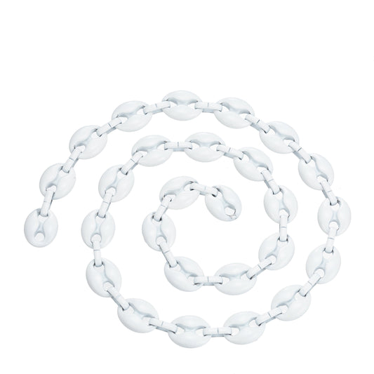 White Enamel Oval Anchor / Mariner Chain Colorful Link Enamel Chain per yard for Necklace Bracelet Component Supply Jewelry Making, 515