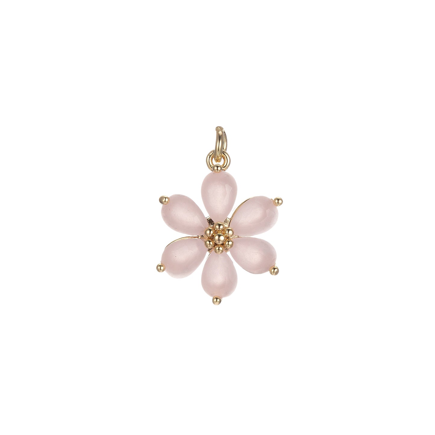 1x Dainty Daisy Flower Charm 17mm x 11mm, Arcylic Glass Floral Charm for Jewelry Making ,Pendant Necklace Bracelet Earring DIY BULK E848