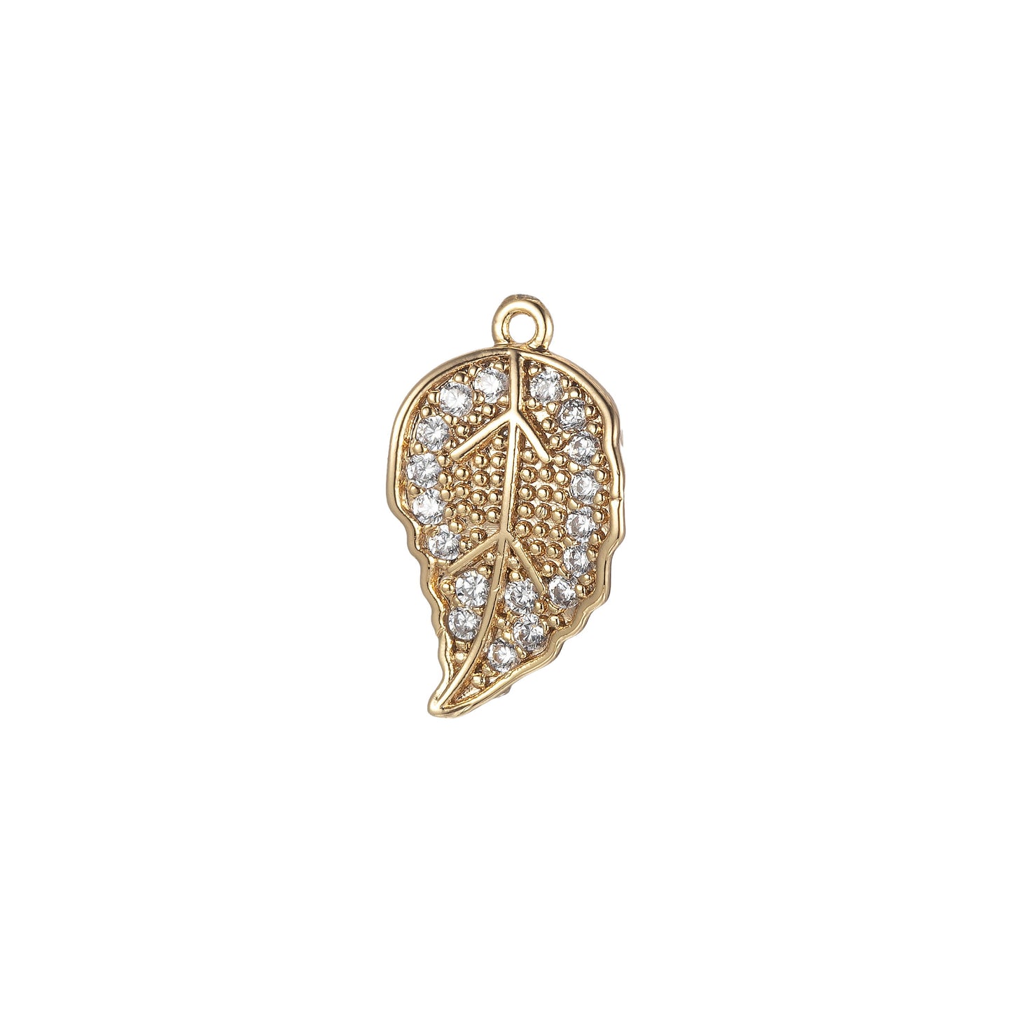 Mini Leaf Charms For Jewelry Making Micro Pave Leaves Shape Gold Tiny Pendants DIY Necklace Earrings Jewelry Accessory