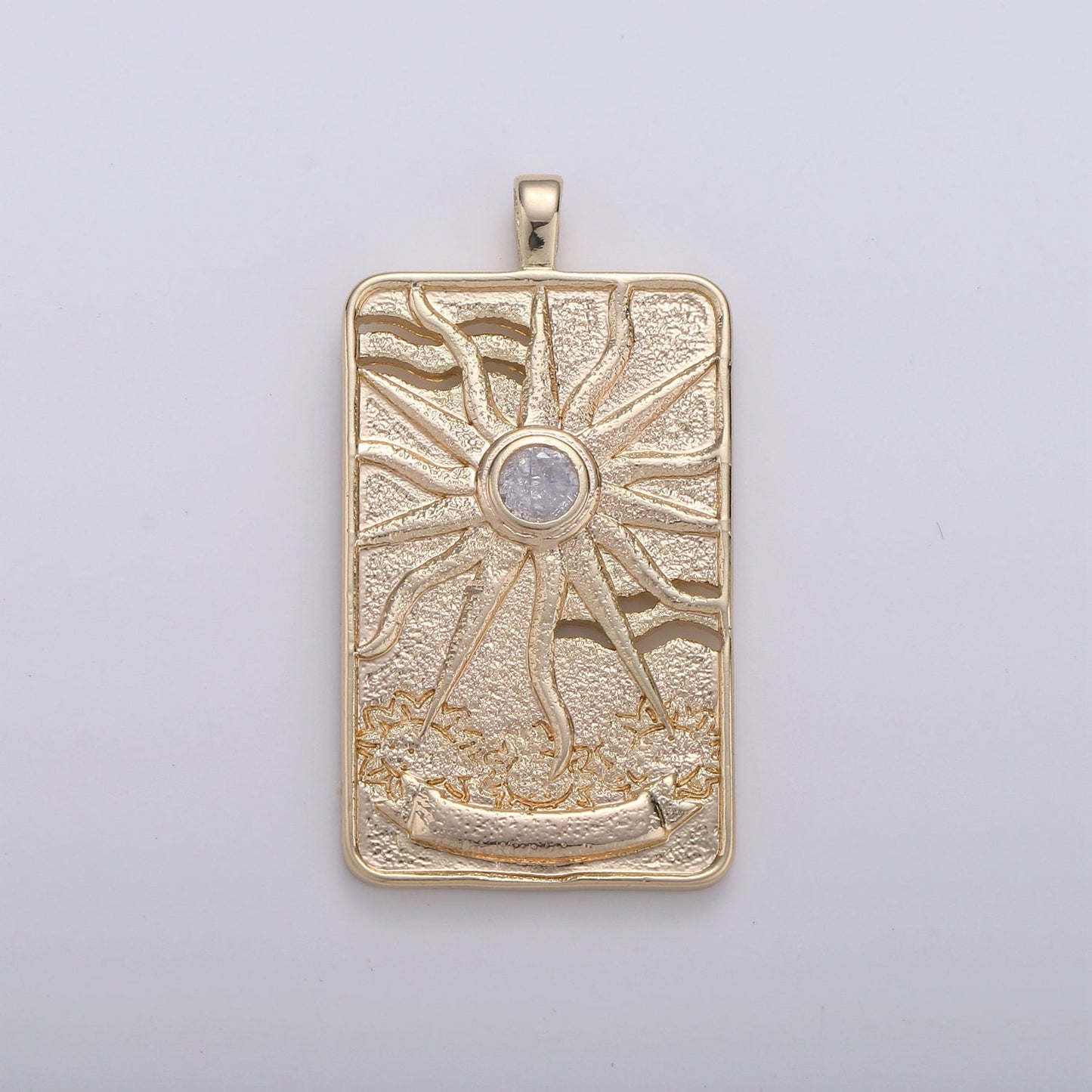 1x 14k Gold Filled Tarot Card Charm - The Sun, Star, Moon, World Sign Pendant Amulet Jewelry for Necklace Component Supply pdgf 1795-1800