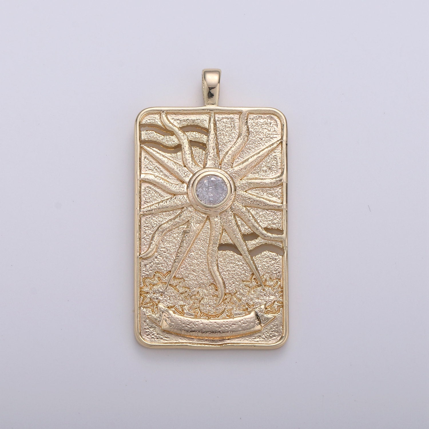 1x 14k Gold Filled Tarot Card Charm - The Sun, Star, Moon, World Sign Pendant Amulet Jewelry for Necklace Component Supply pdgf 1795-1800