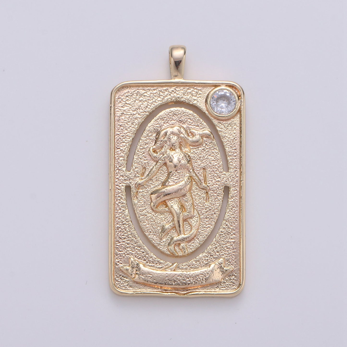 1x 14k Gold Filled Tarot Card Charm - The Sun, Star, Moon, World Sign Pendant Amulet Jewelry for Necklace Component Supply pdgf 1795-1800