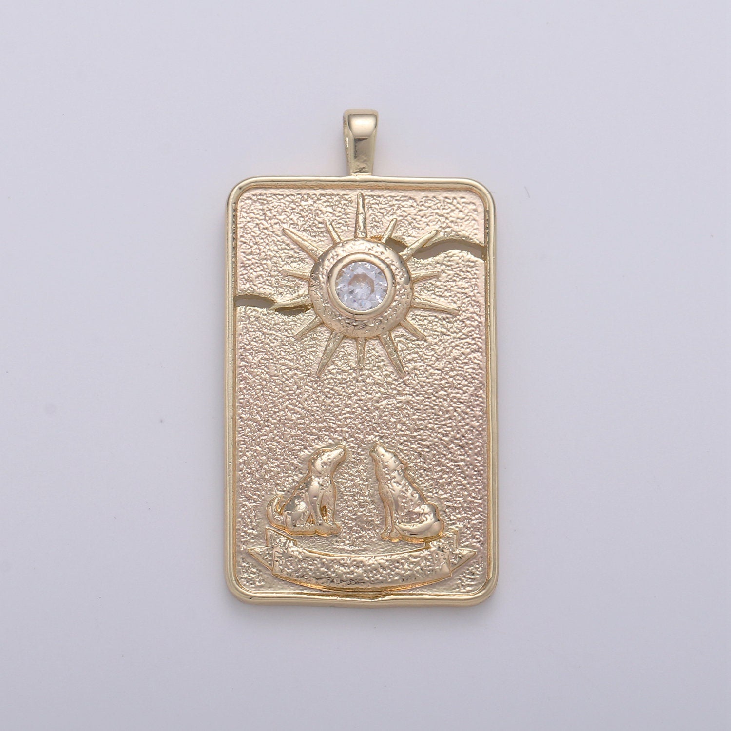 1x 14k Gold Filled Tarot Card Charm - The Sun, Star, Moon, World Sign Pendant Amulet Jewelry for Necklace Component Supply pdgf 1795-1800