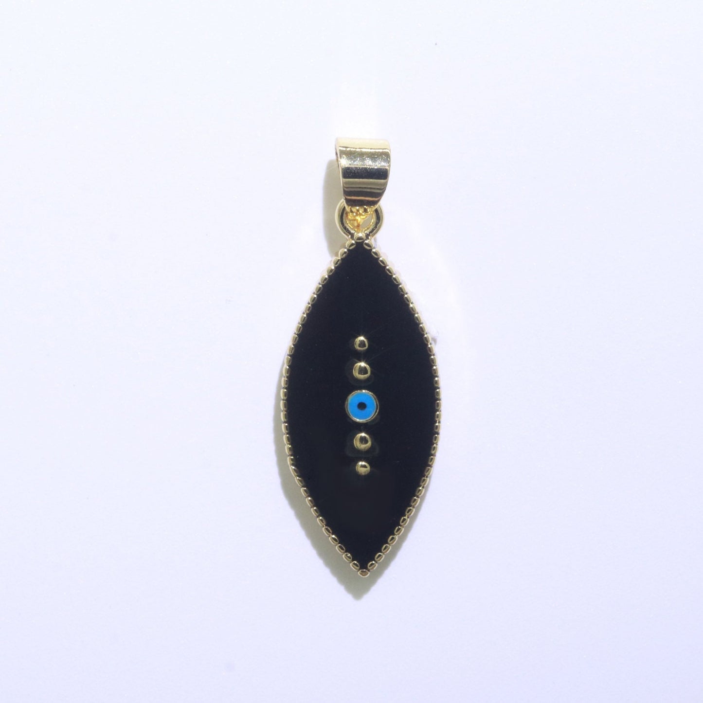 Enamel Evil Eye Charm Red Black White Charm Gold Pendant for Necklace Earring Supply Component in 14k Gold Filled
