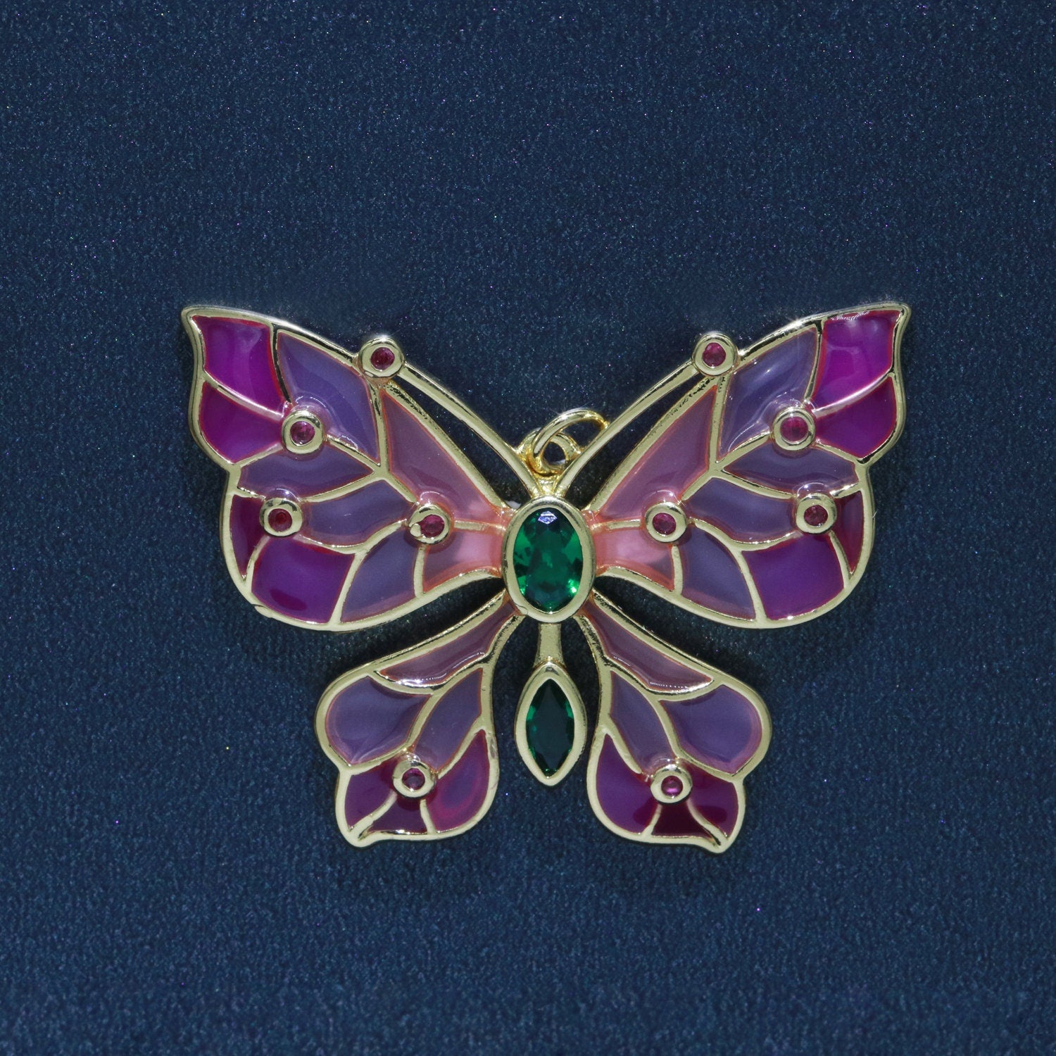 Enamel Mariposa Butterfly Charm Pink Black White Teal Butterfly Charm Gold Pendant for Necklace Earring Supply Component in 14k Gold Filled