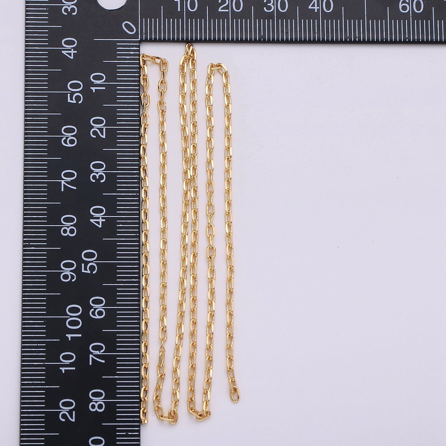 Gold Rolo Cable Chain by Yard, Dainty Oval Cable Chain, Wholesale bulk Roll Chain for Necklace, Bracelet, Anklet Jewelry Making,136