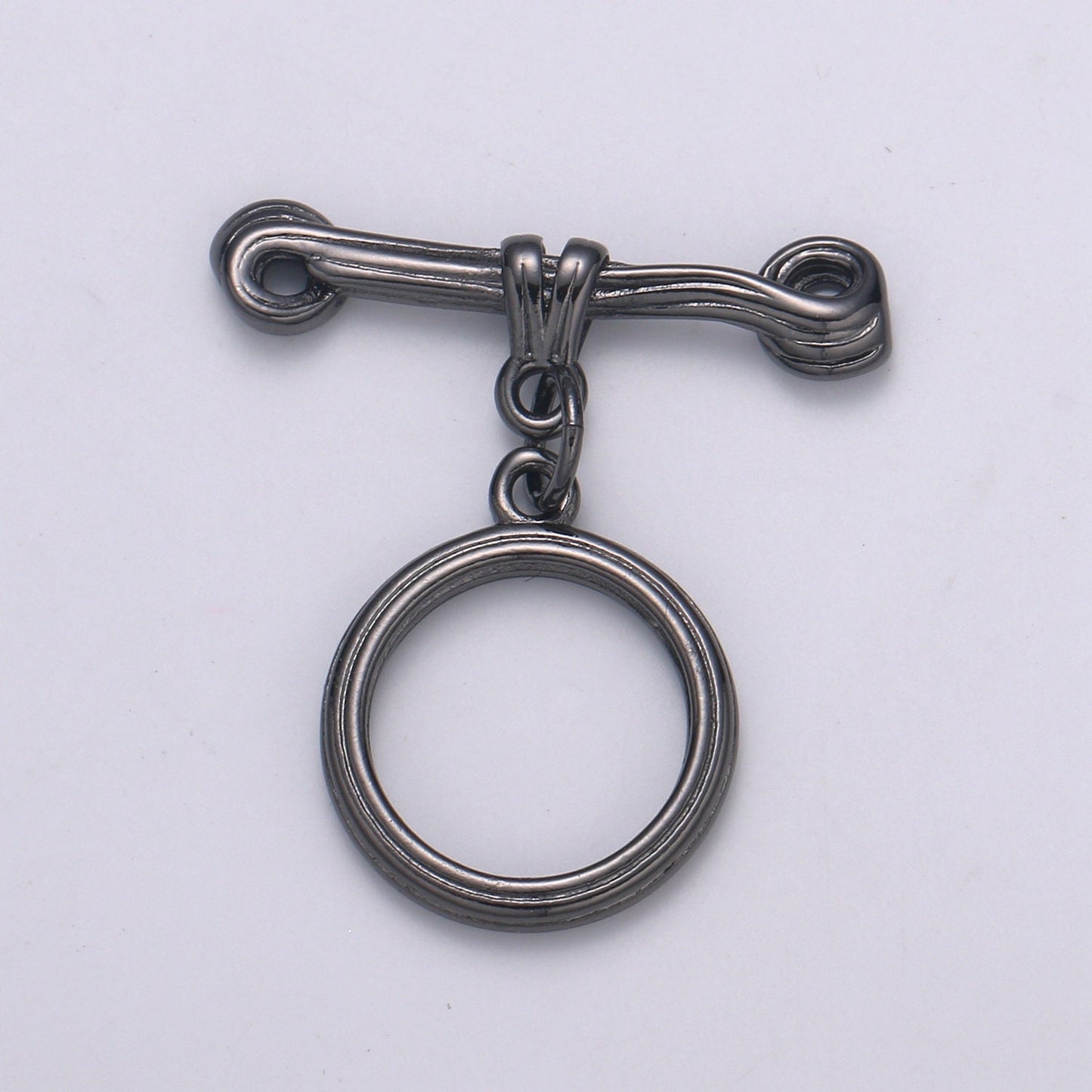1pc Both sided design Gold Toggle Clasp with jump ring chose color-Gold, Rose Gold Black, Silver OT Clasp for Jewelry Making Supply sup-1141