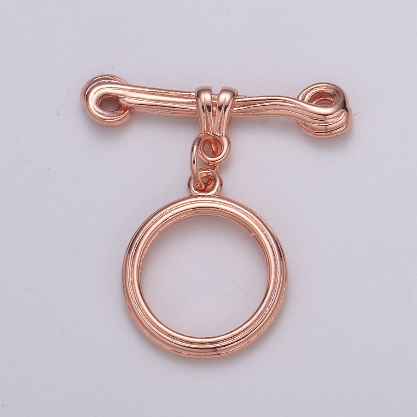 1pc Both sided design Gold Toggle Clasp with jump ring chose color-Gold, Rose Gold Black, Silver OT Clasp for Jewelry Making Supply sup-1141