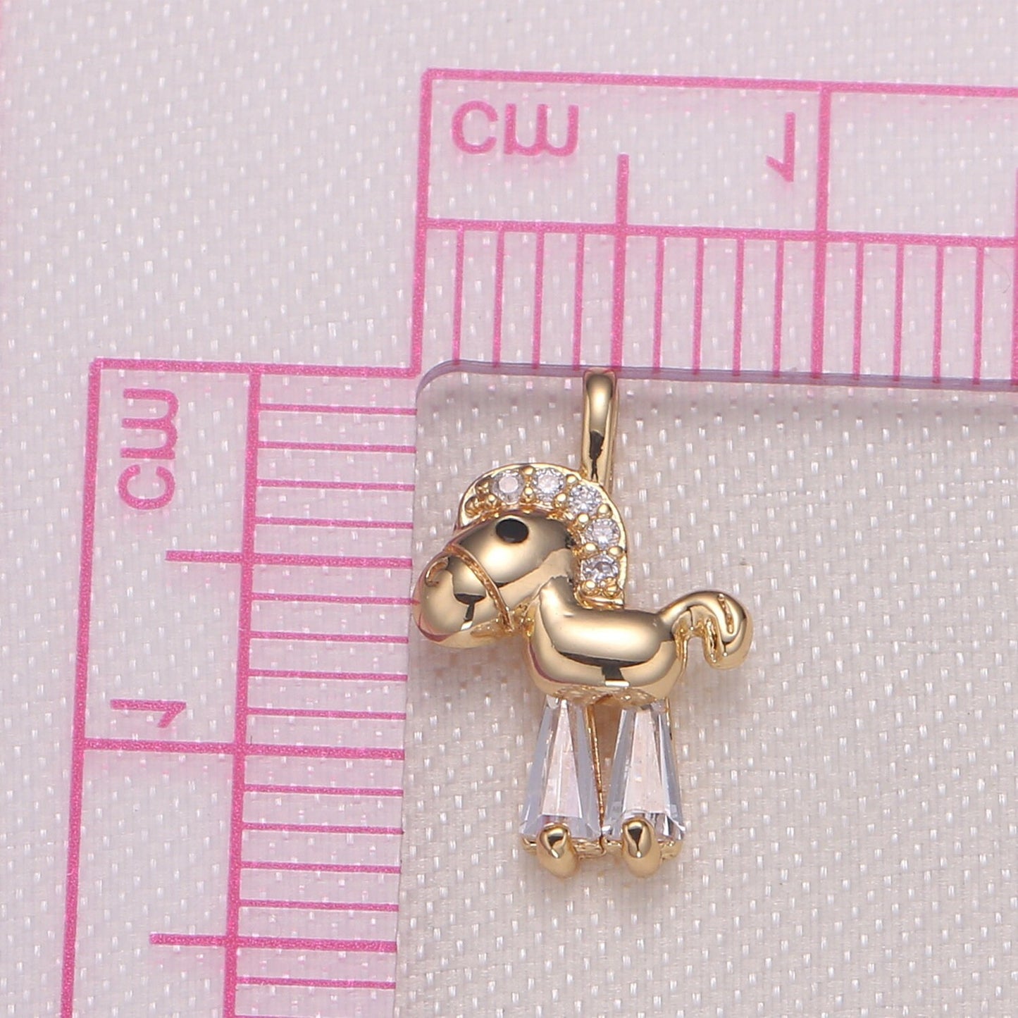 9X8mm Tiny Horse Charm Pendant, Pony Charm Necklace Bracelet Earring Charms, Animal Lover Kids Jewelry Gold Plated Pendant -933