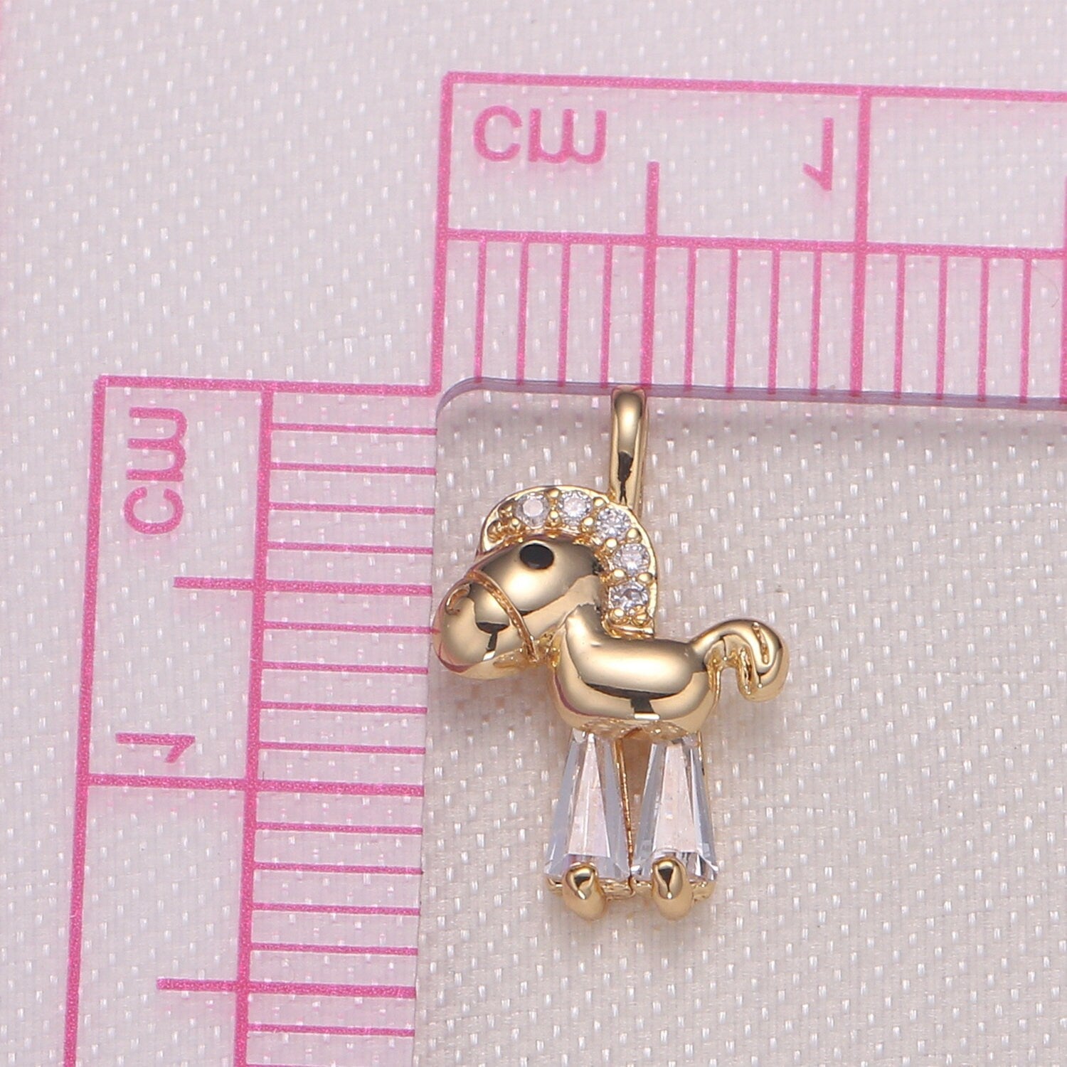 9X8mm Tiny Horse Charm Pendant, Pony Charm Necklace Bracelet Earring Charms, Animal Lover Kids Jewelry Gold Plated Pendant -933