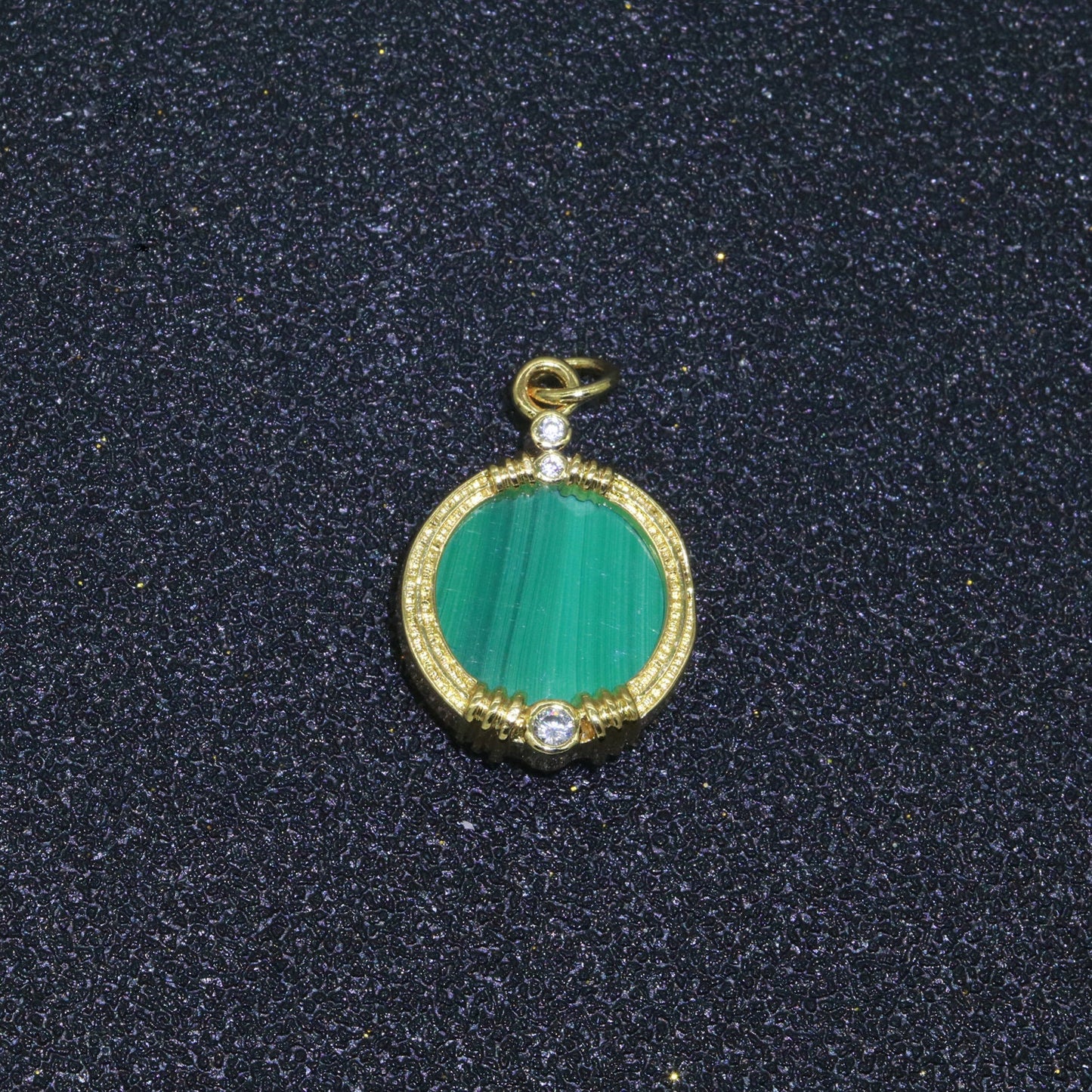 Natural Gemstone charms, 15.2mm Round Coin pendant, Gold Filled pendant Onyx, Malachite, Quartz, Amethyst, Amazonite, Rubi Previous Stone