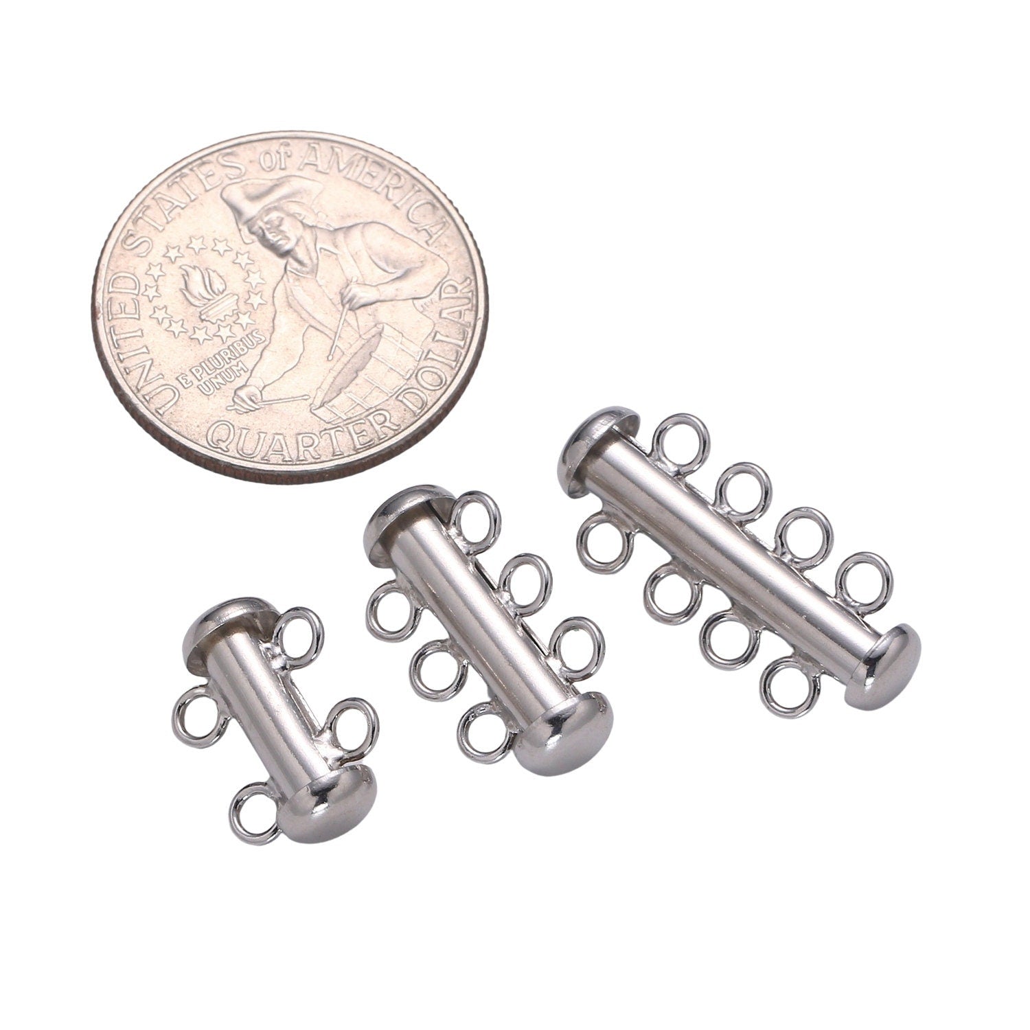 1 Pc 925 Sterling Silver Layered Necklace Spacer Multi strand Detangler Clasp for Layered Bracelet Necklace Jewelry Craft multi strand,230
