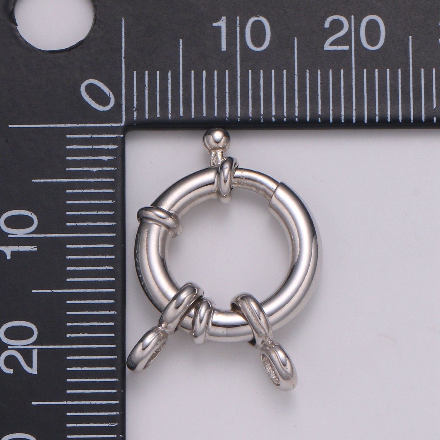s925 Sterling Silver Sailor Clasp, Large Spring Ring Include Loops Necklace Bracelet Component supply for jewelry making SL-232