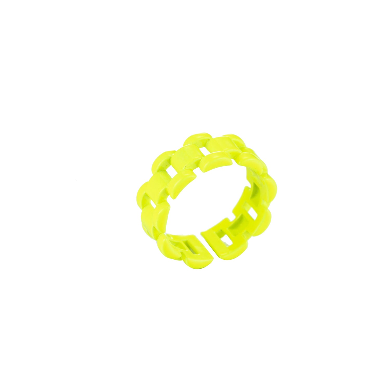 1x Chunky Y2K style retro ring Open Adjustable Colorful Watch Chain Link ring Summer Trend Rings Neon Enamel Chain for Fun Stackable Jewelry