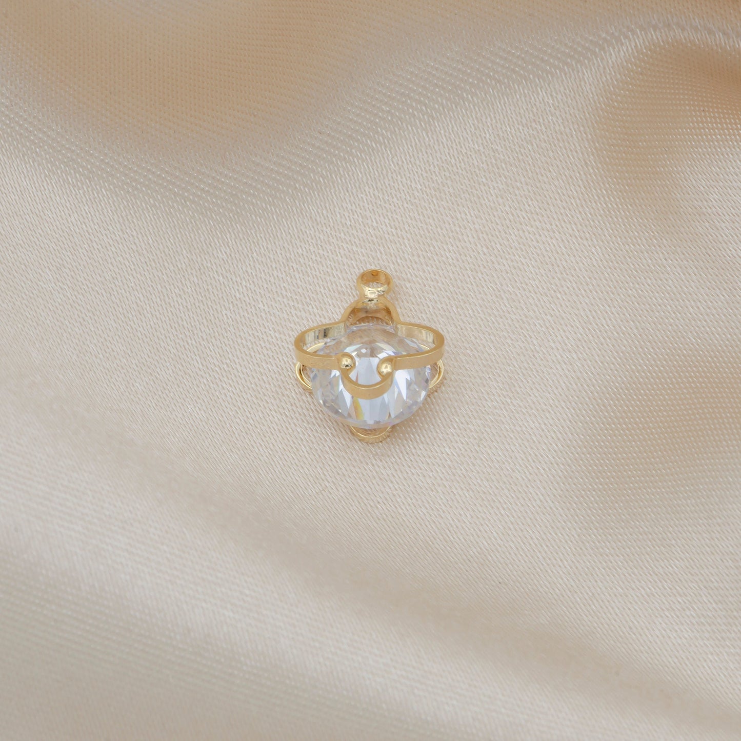 Tiny Clover Charms Cubic Zirconia Hollow Dainty Lucky Pendant Wholesale BULK DIY Jewelry Findings -171