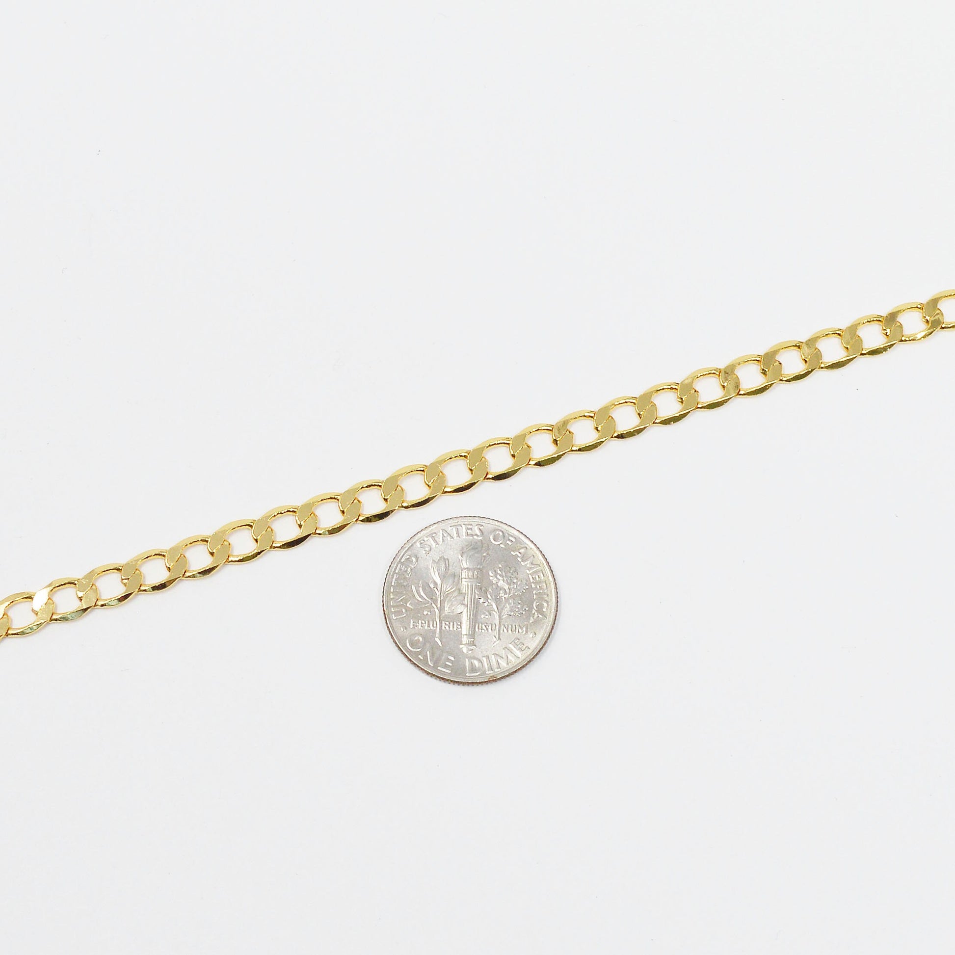 Cuban Gold 4.5mmx7.2mm, CMiami Curb Chain by Yard, Cuban Curb Chain, Wholesale bulk Roll Chain for DIY Craft, Thicks 0.7mm,Roll-430