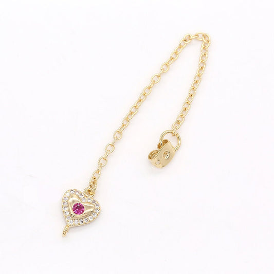 1 pair Cubic Heart Drop Ear Back 70mm long 1mm thick Earring Back Stopper for Earring making components DIY Jewelry findings wholesale -827