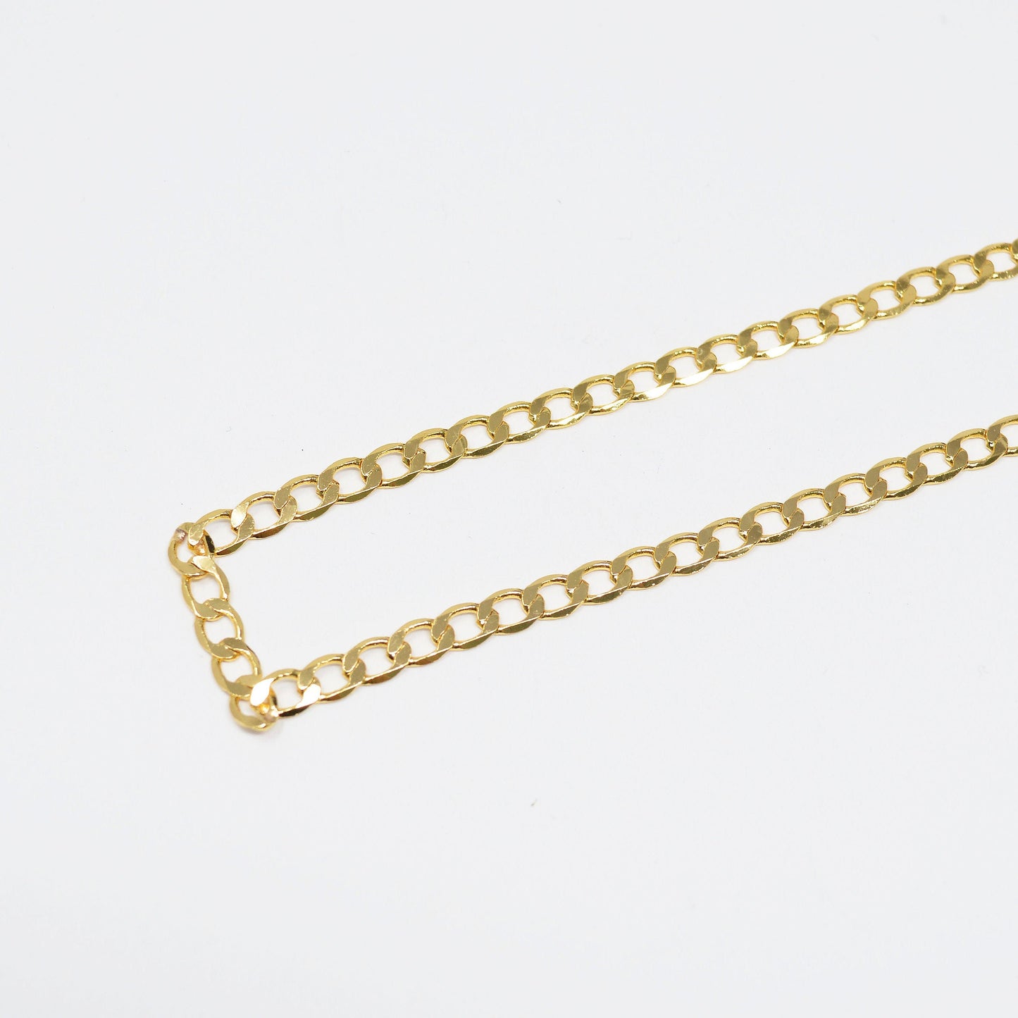 Shiny Gold 4.5mmx6.2mm Cuban Curb Chain by Yard, Cuban Curb Chain, Wholesale bulk Roll Chain for DIY Craft, Thicks 0.8mm,Roll-432